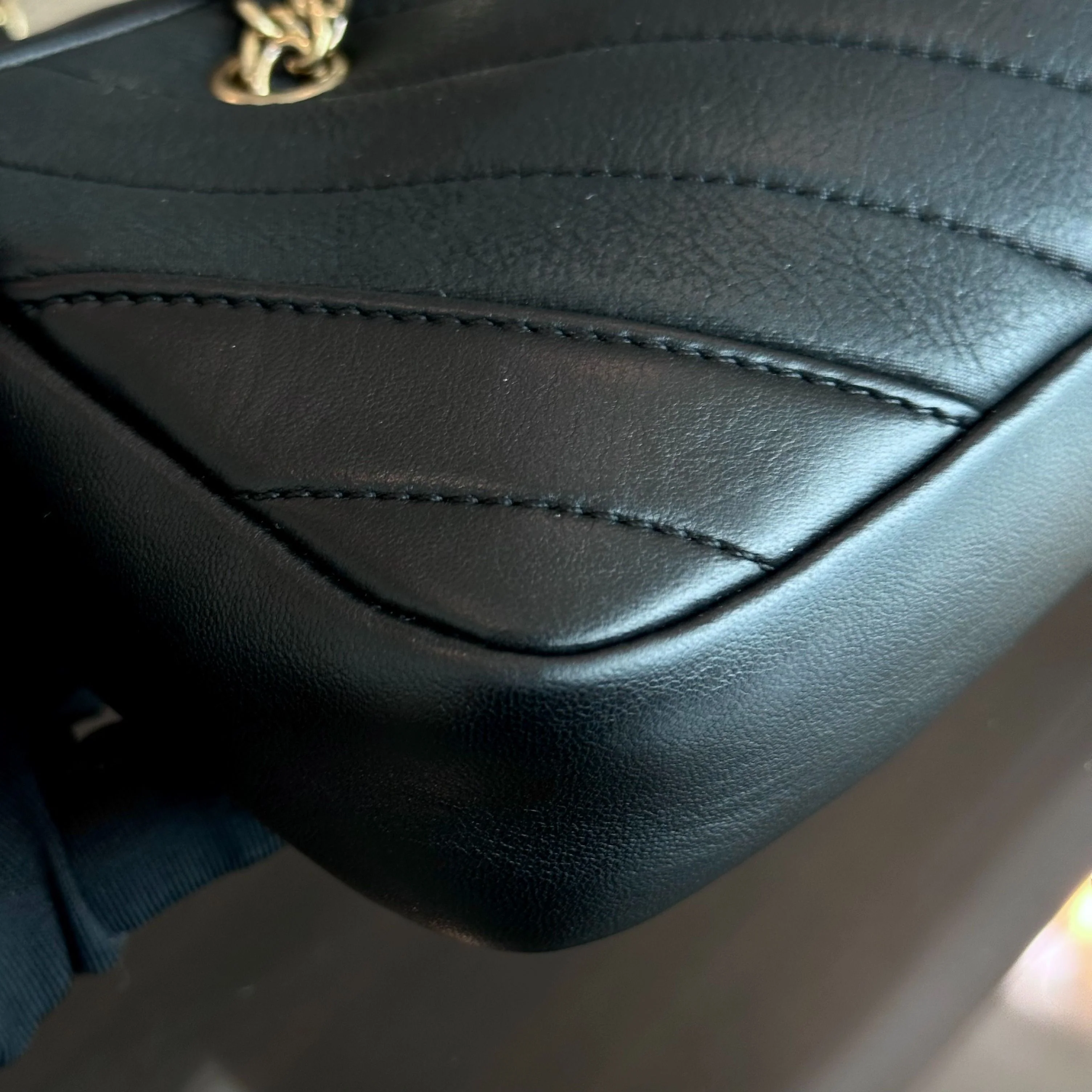 Chanel Camera Chevron Calfskin Small Black Shoulder Bag No 21 - Best Luxury Designers