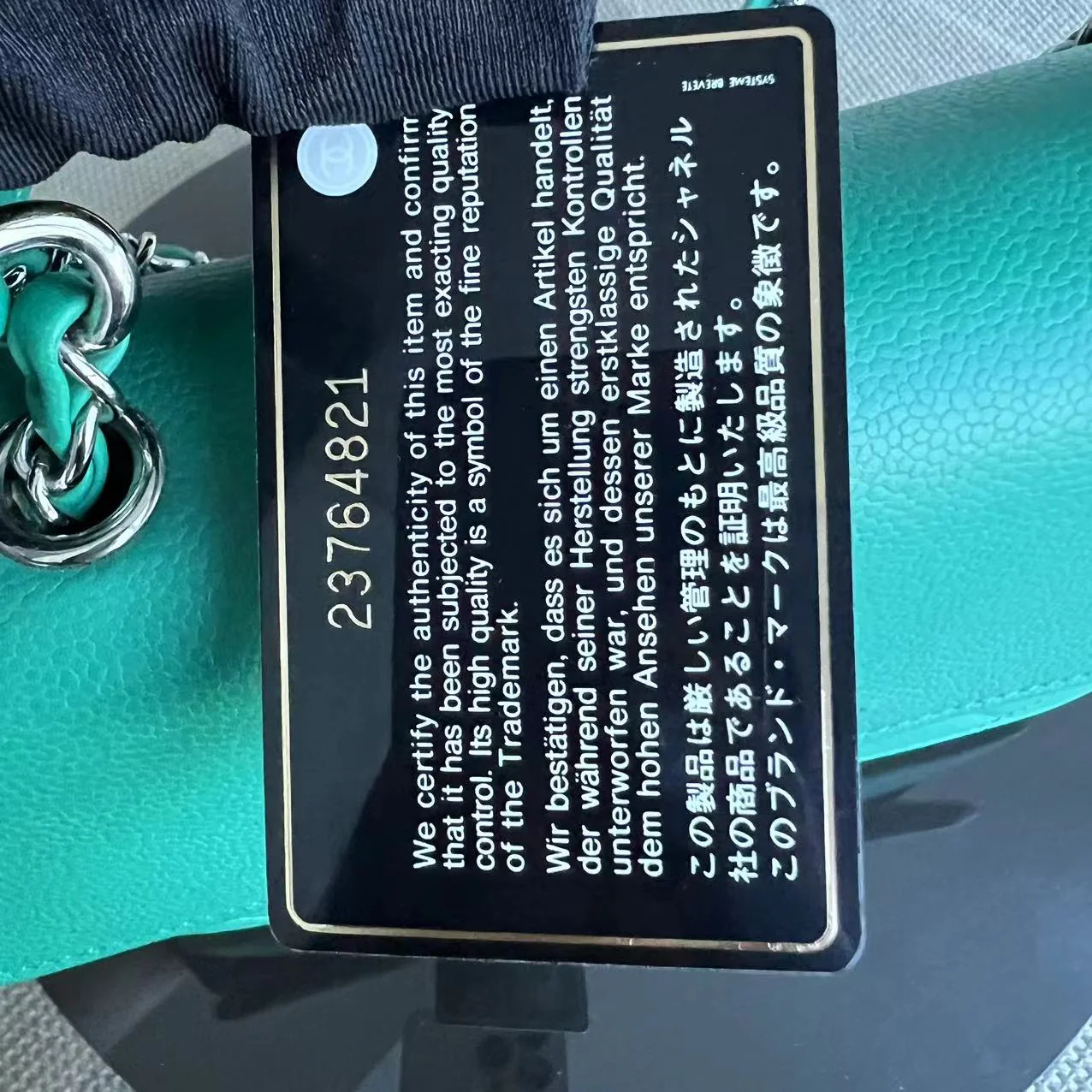 Chanel Caviar 25CM 2017 Urban Handle Quilted Grained Calfskin Green Blue Silver Hardware Series 23 - Best Luxury Designers