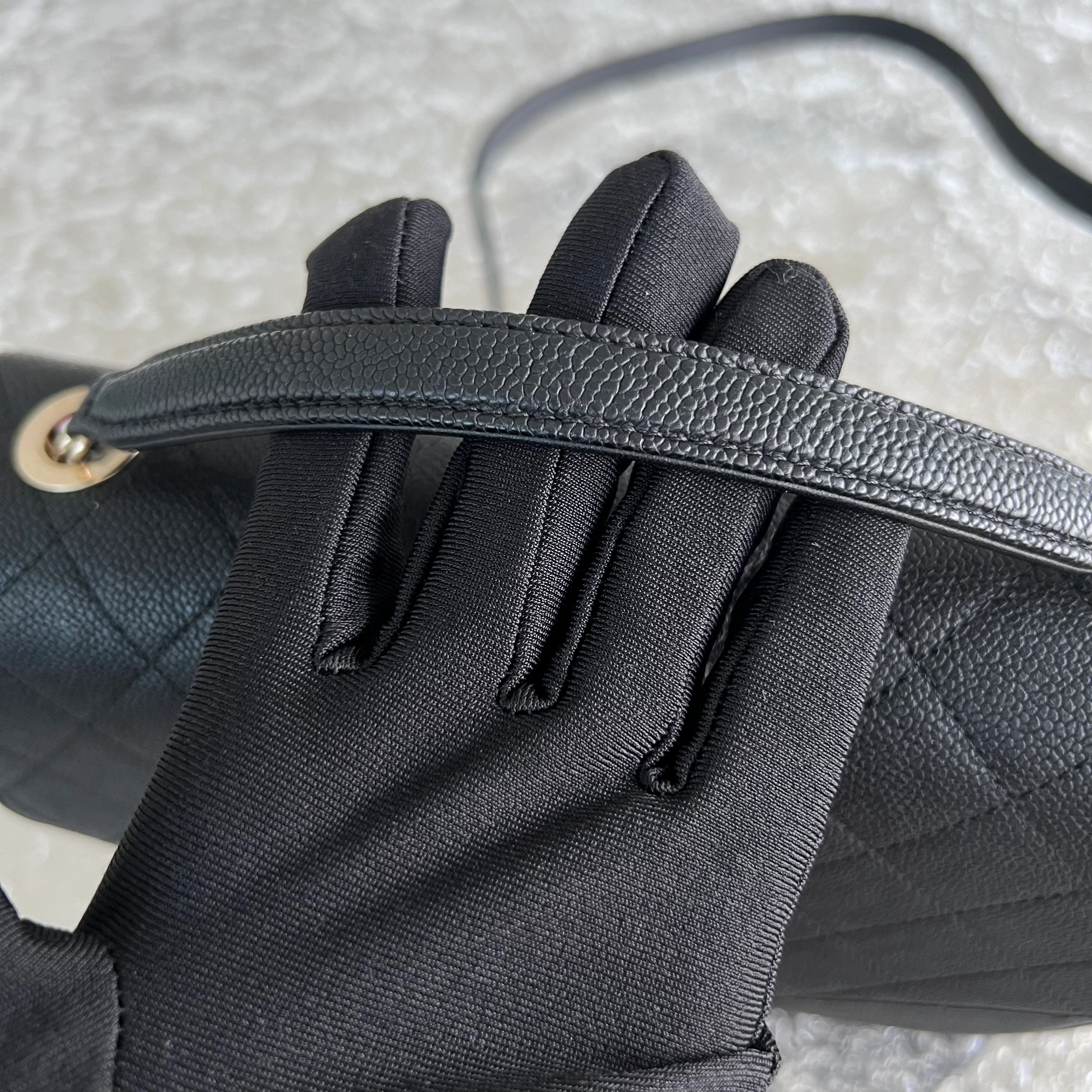 Chanel Caviar Coco Curve Cuba Thread Around Grained Calfskin Black Golden Hardware Series 23 - Best Luxury Designers