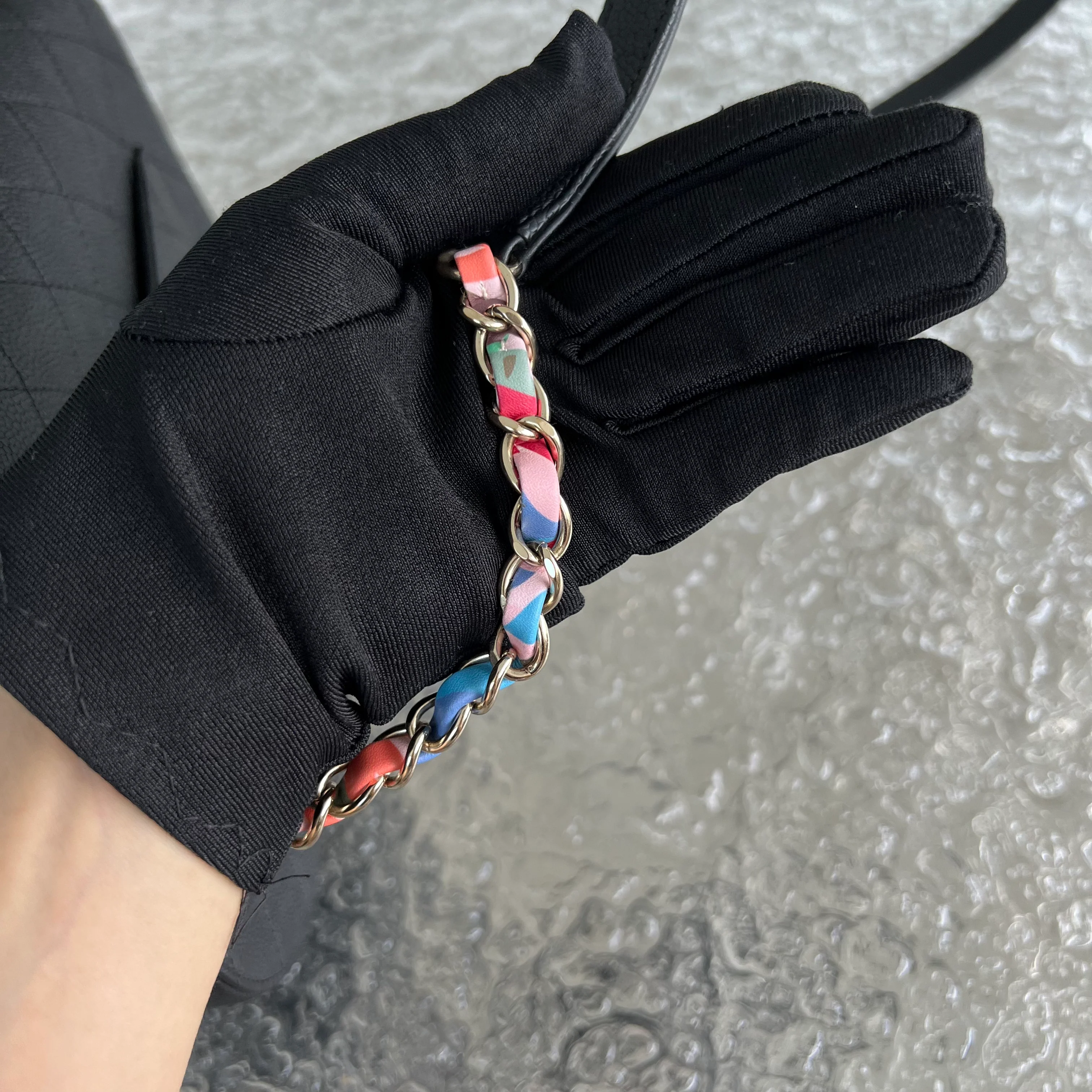 Chanel Caviar Coco Curve Cuba Thread Around Grained Calfskin Black Golden Hardware Series 23 - Best Luxury Designers