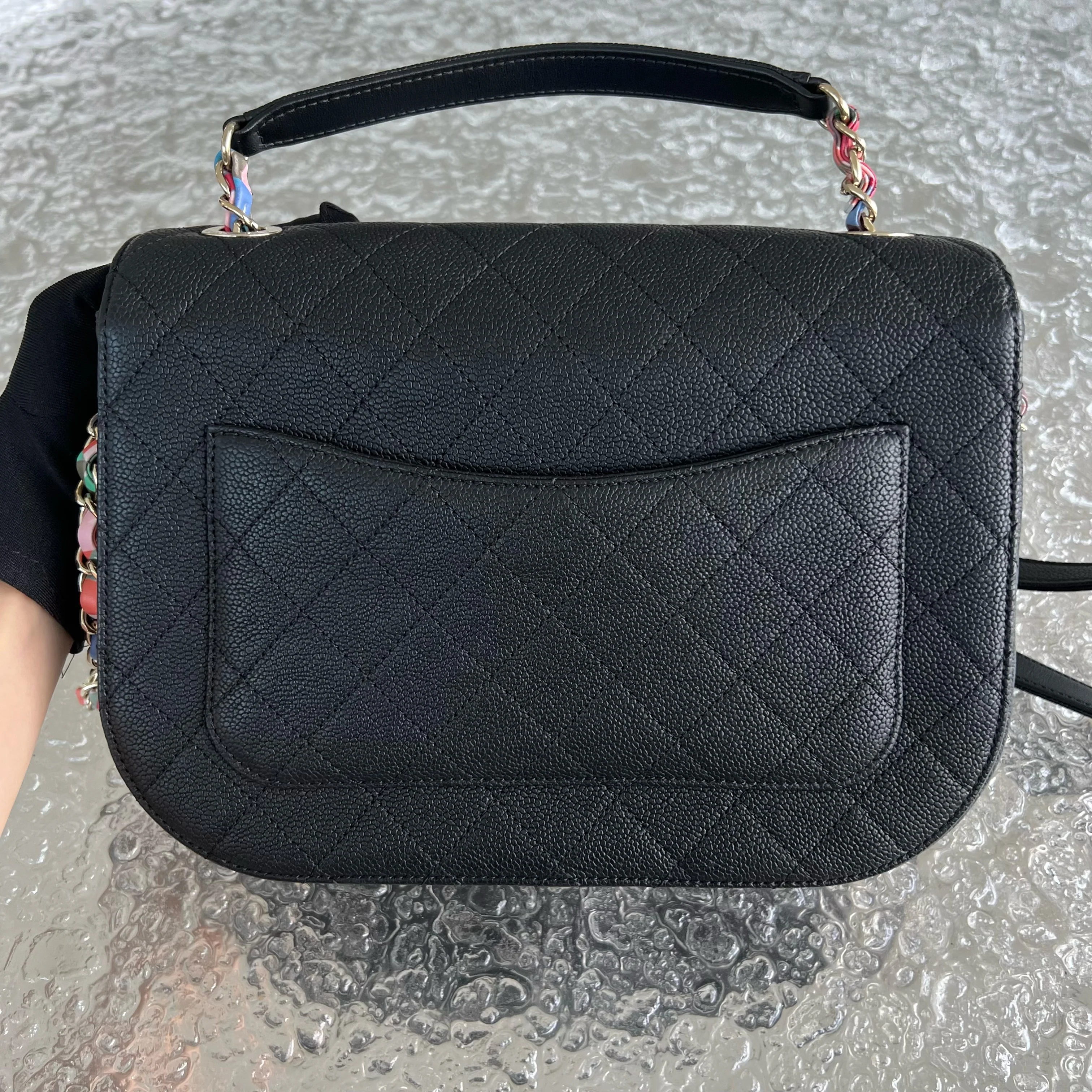 Chanel Caviar Coco Curve Cuba Thread Around Grained Calfskin Black Golden Hardware Series 23 - Best Luxury Designers