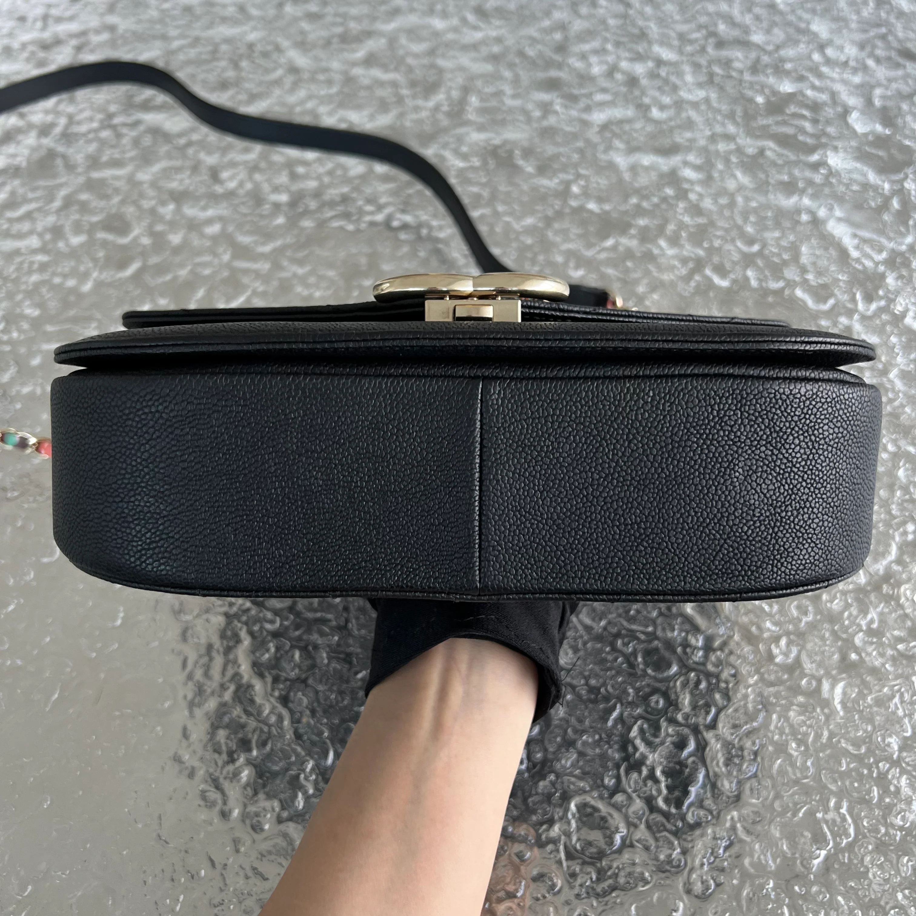 Chanel Caviar Coco Curve Cuba Thread Around Grained Calfskin Black Golden Hardware Series 23 - Best Luxury Designers