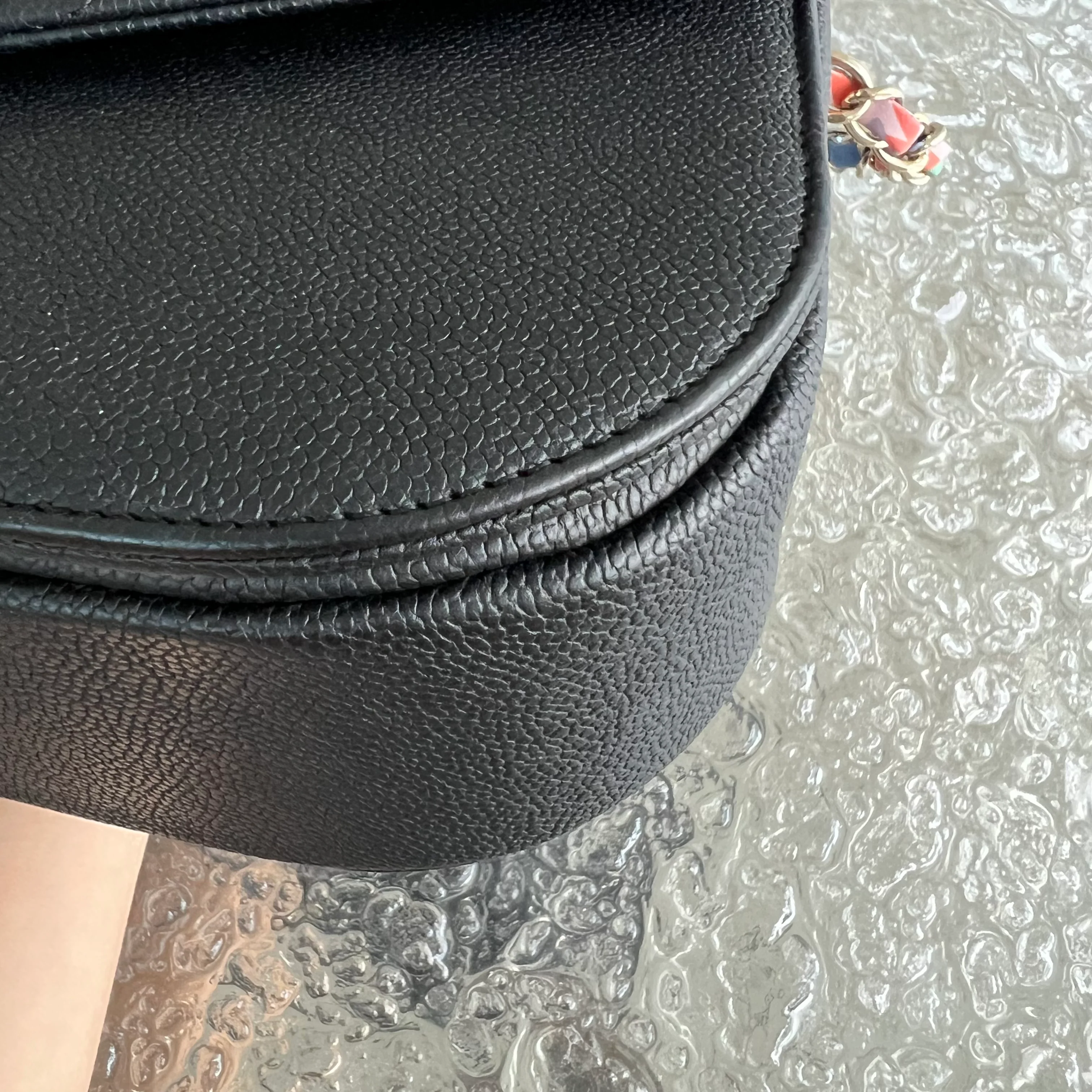 Chanel Caviar Coco Curve Cuba Thread Around Grained Calfskin Black Golden Hardware Series 23 - Best Luxury Designers