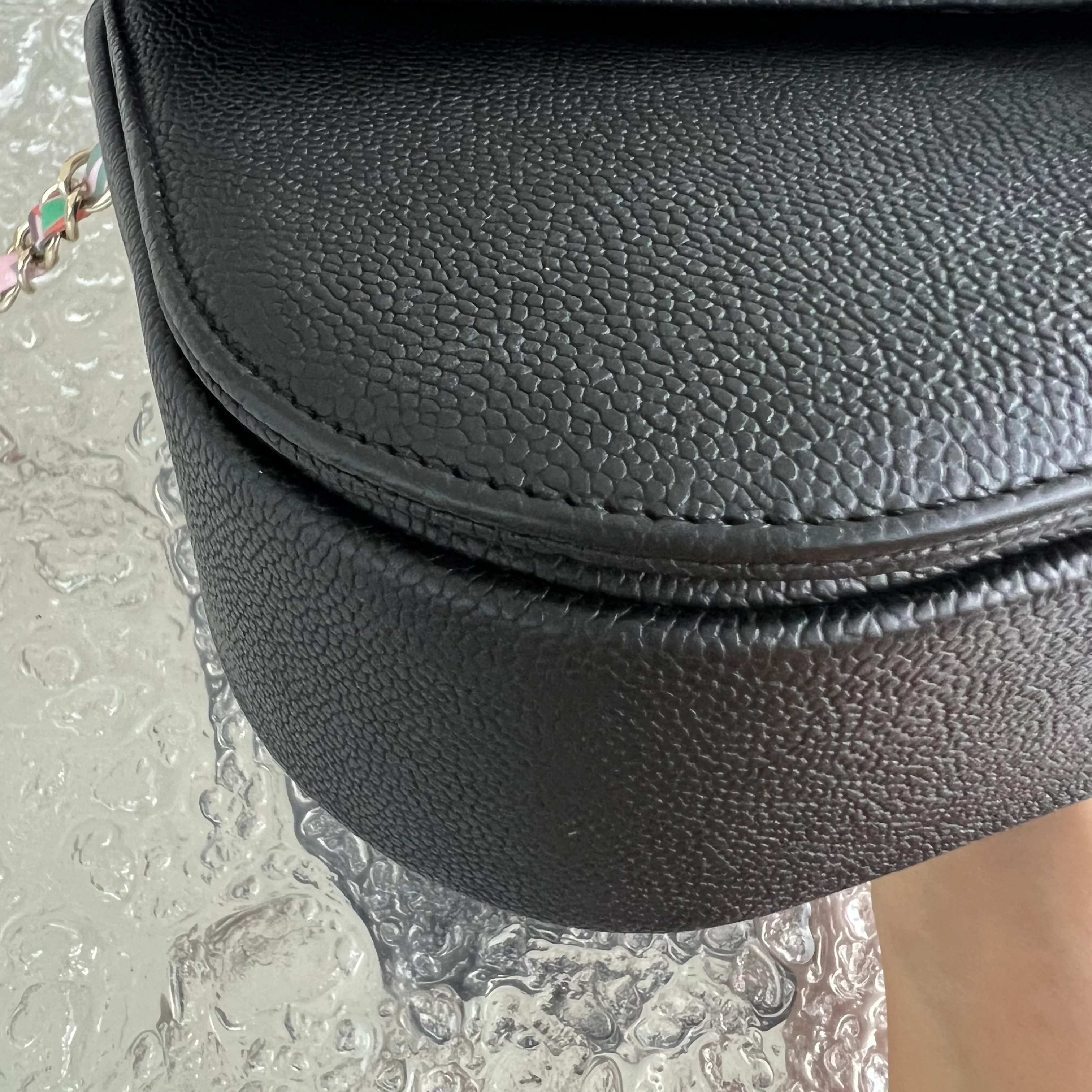 Chanel Caviar Coco Curve Cuba Thread Around Grained Calfskin Black Golden Hardware Series 23 - Best Luxury Designers