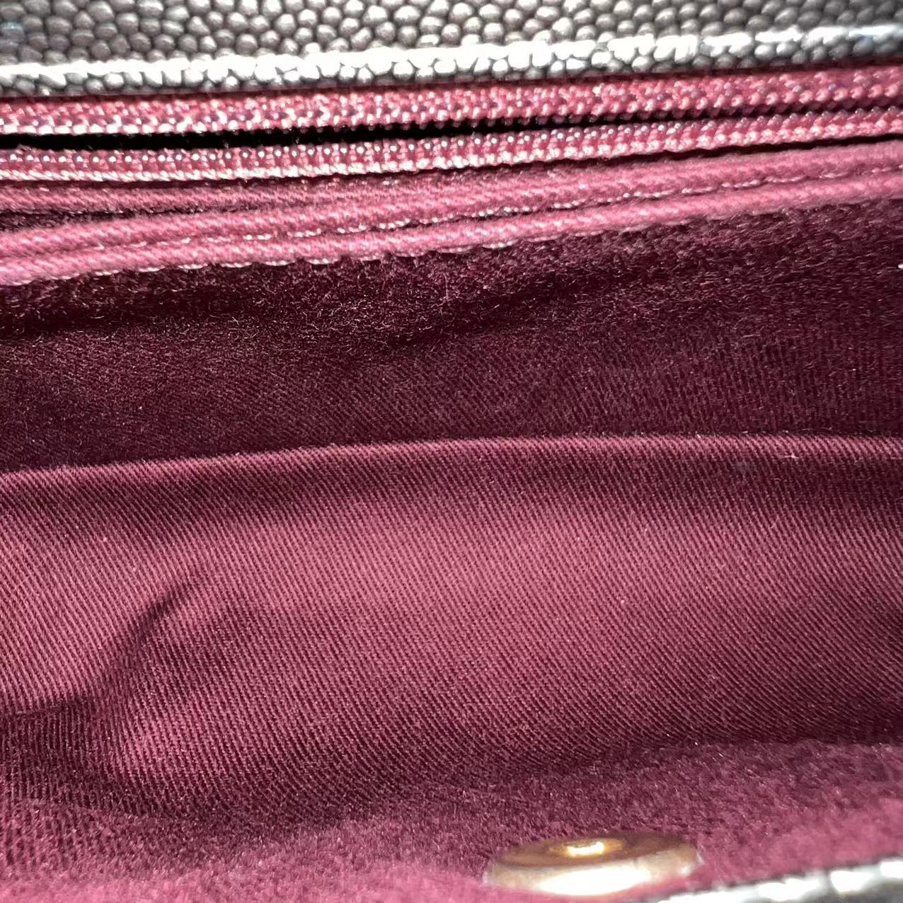 Chanel Caviar Coco Handle Small Grained Calfskin Metallic Silver Golden Hardware Series 28 - Best Luxury Designers