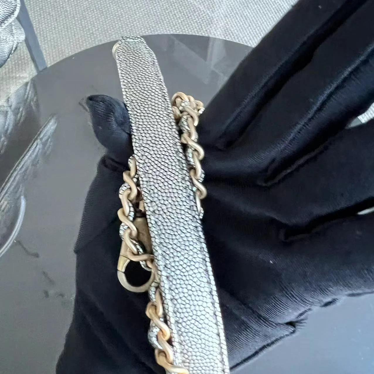 Chanel Caviar Coco Handle Small Grained Calfskin Metallic Silver Golden Hardware Series 28 - Best Luxury Designers