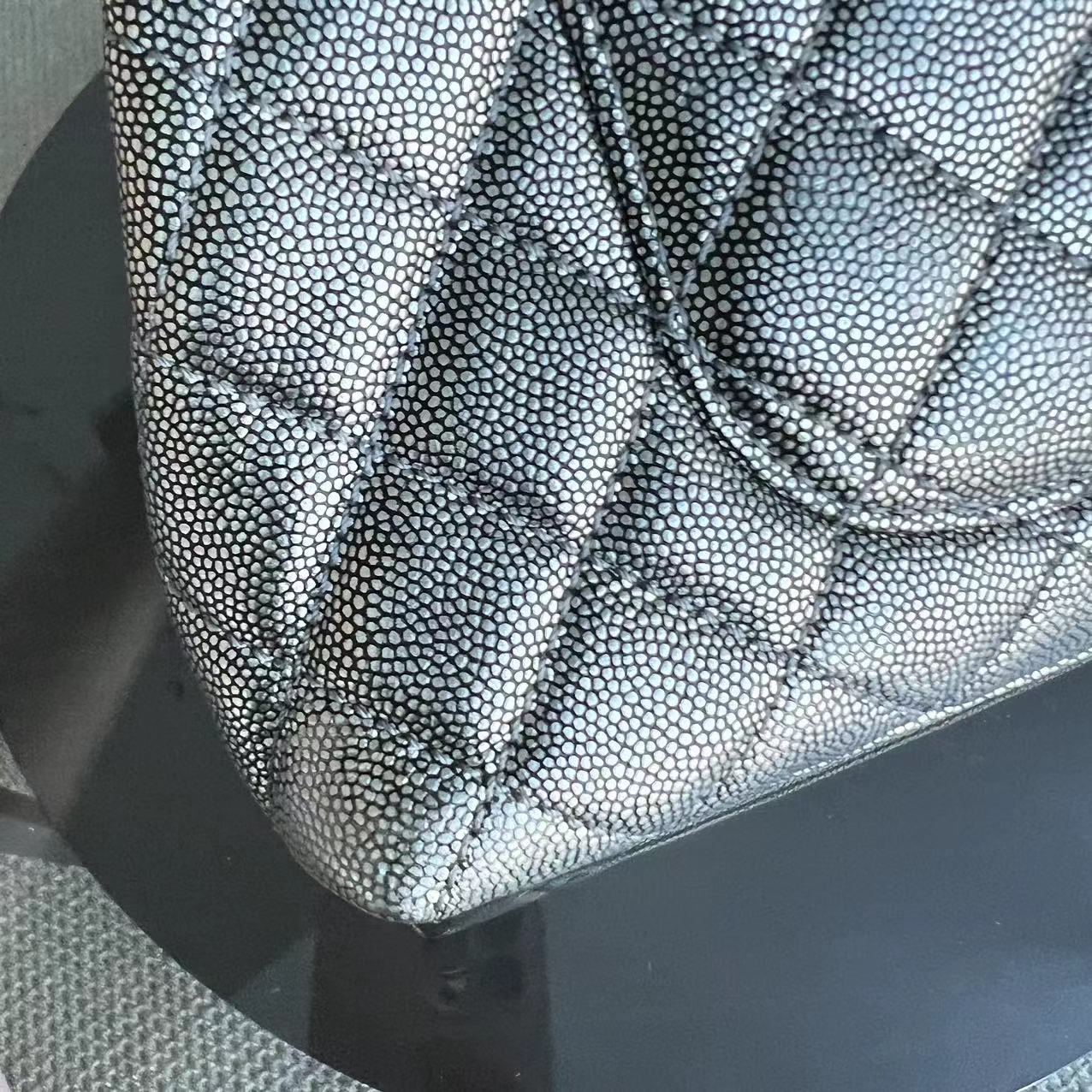 Chanel Caviar Coco Handle Small Grained Calfskin Metallic Silver Golden Hardware Series 28 - Best Luxury Designers