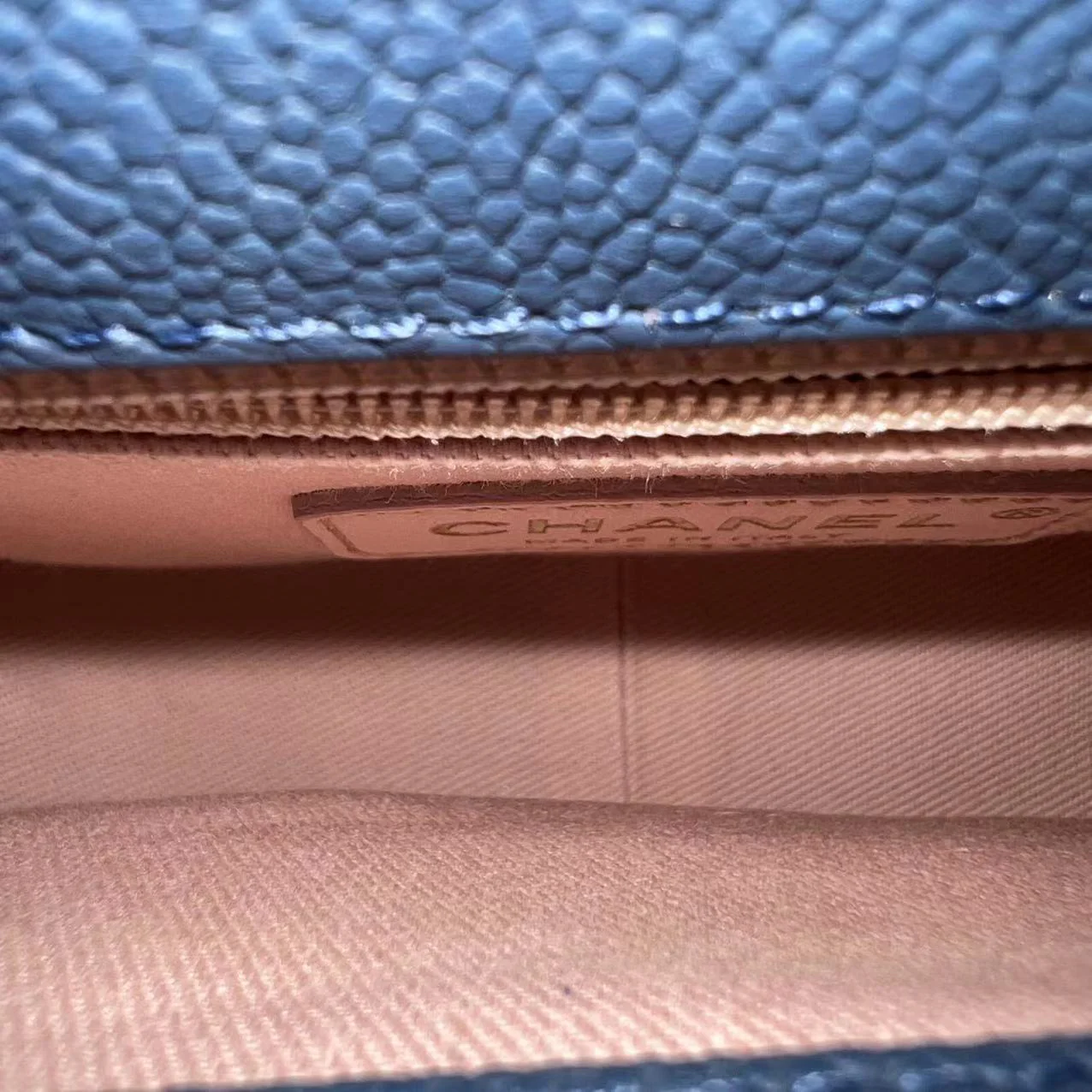 Chanel Caviar Cuba Medium Coco Curve Quilted Grained Calfskin Blue Cross Body Golden Hardware Series 23 - Best Luxury Designers