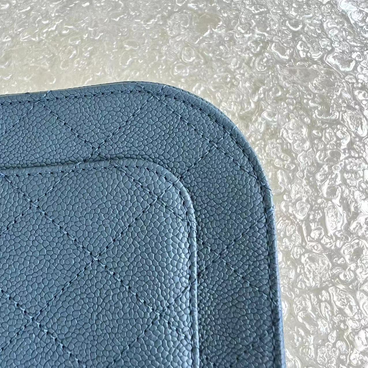 Chanel Caviar Cuba Medium Coco Curve Quilted Grained Calfskin Blue Cross Body Golden Hardware Series 23 - Best Luxury Designers