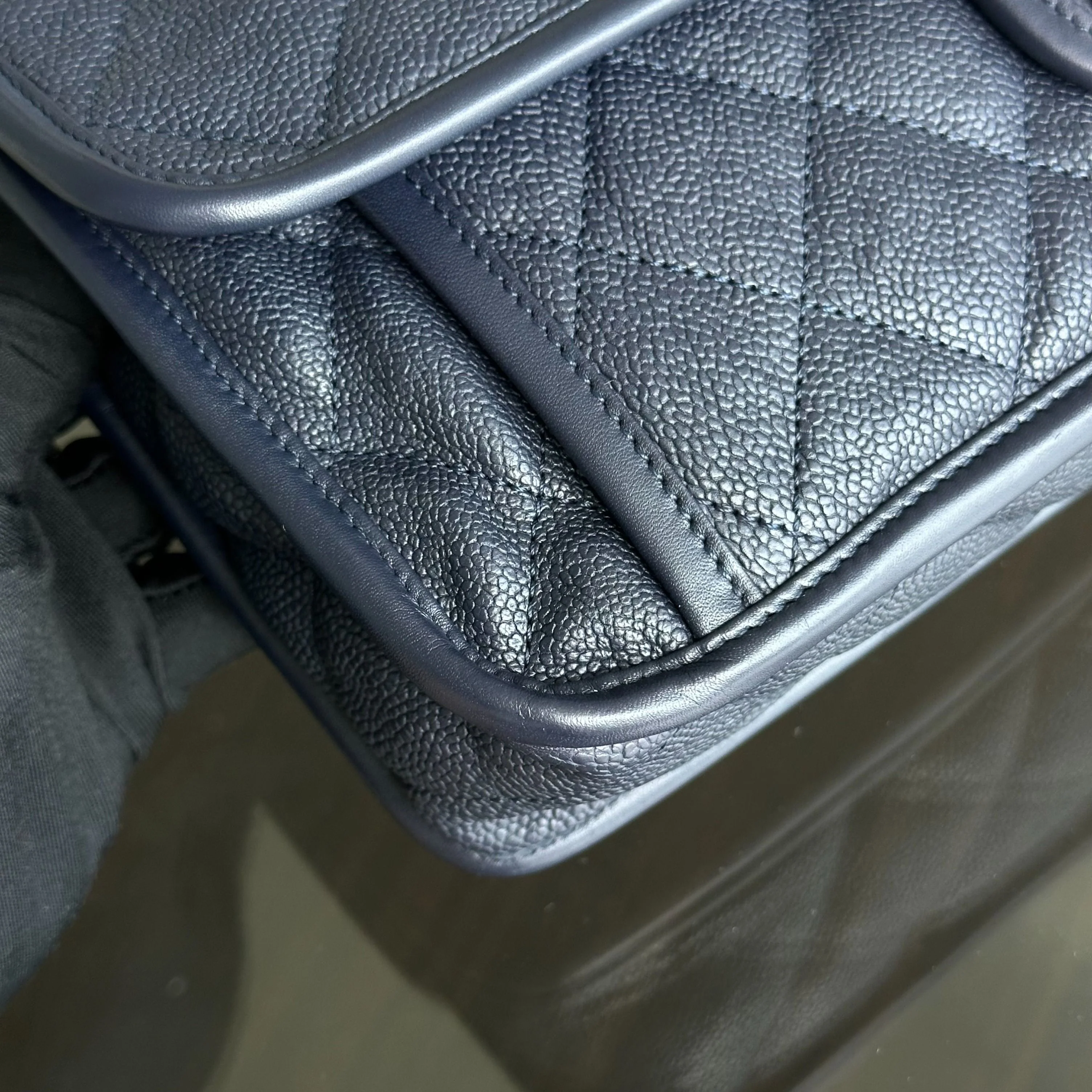 Chanel Caviar French Riviera Seasonal Flap Quilted Calfskin Dark Blue SHW No 19 - Best Luxury Designers