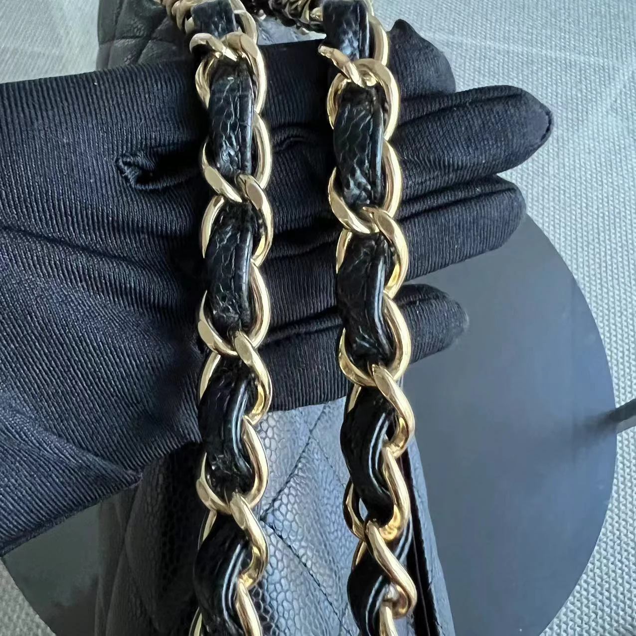 Chanel Caviar Maxi Double Flap Classic Flap 33CM Quilted Grained Calfskin Black Golden Hardware Series 14 - Best Luxury Designers