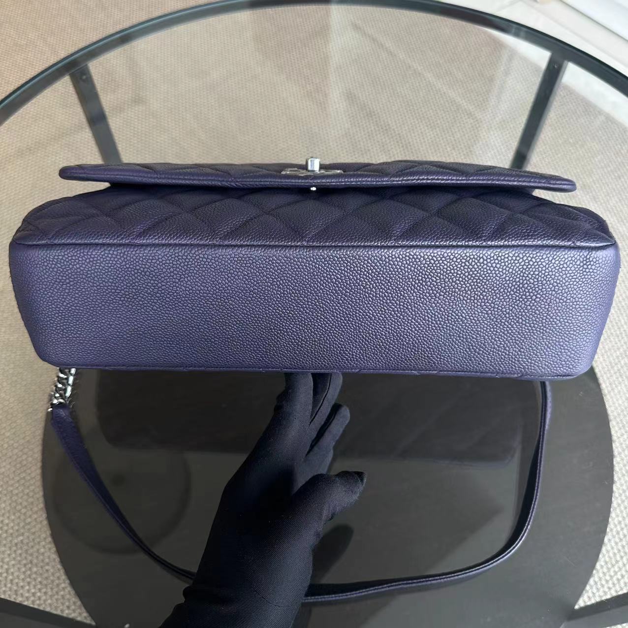 Chanel Caviar Quilted Jumbo Matelasse Seasonal Flap Quilted Calfskin SHW No 16 - Best Luxury Designers