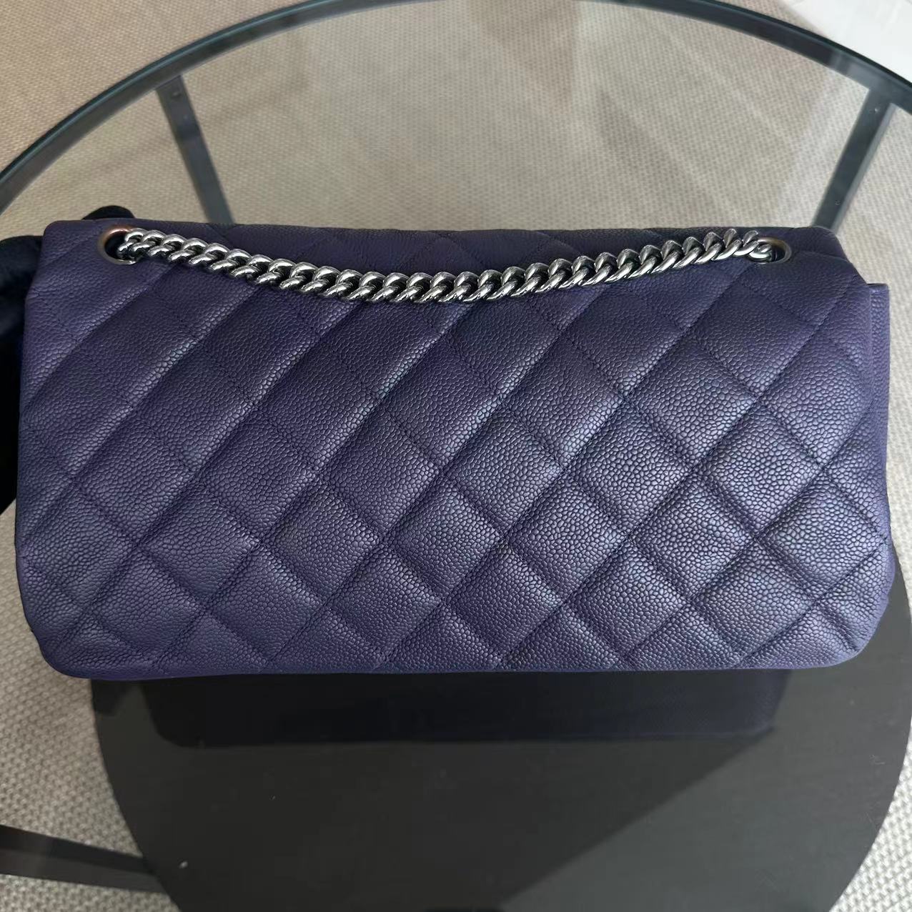 Chanel Caviar Quilted Jumbo Matelasse Seasonal Flap Quilted Calfskin SHW No 16 - Best Luxury Designers