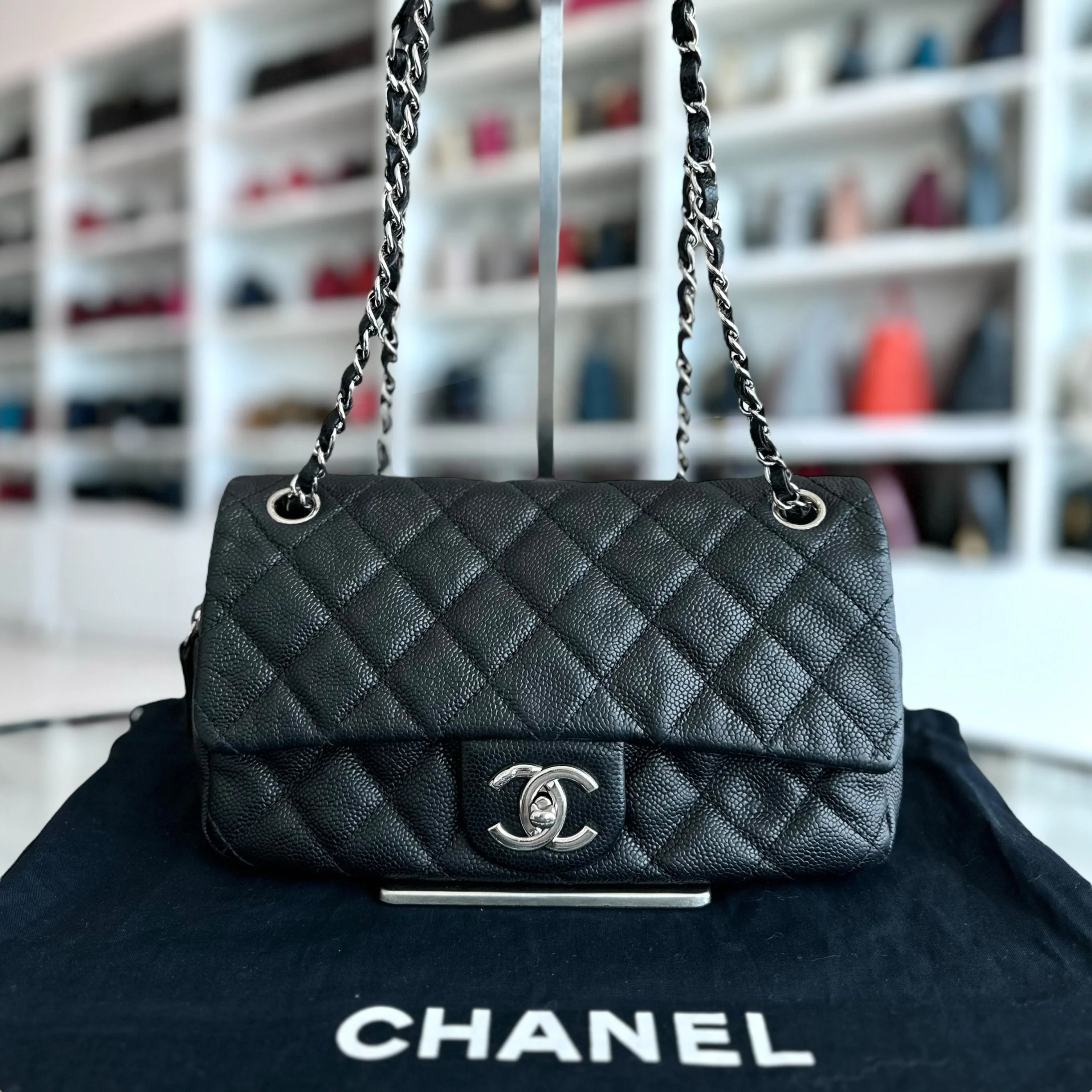 Chanel Caviar Seasonal Flap Zipper Black SHW No 17 - Best Luxury Designers