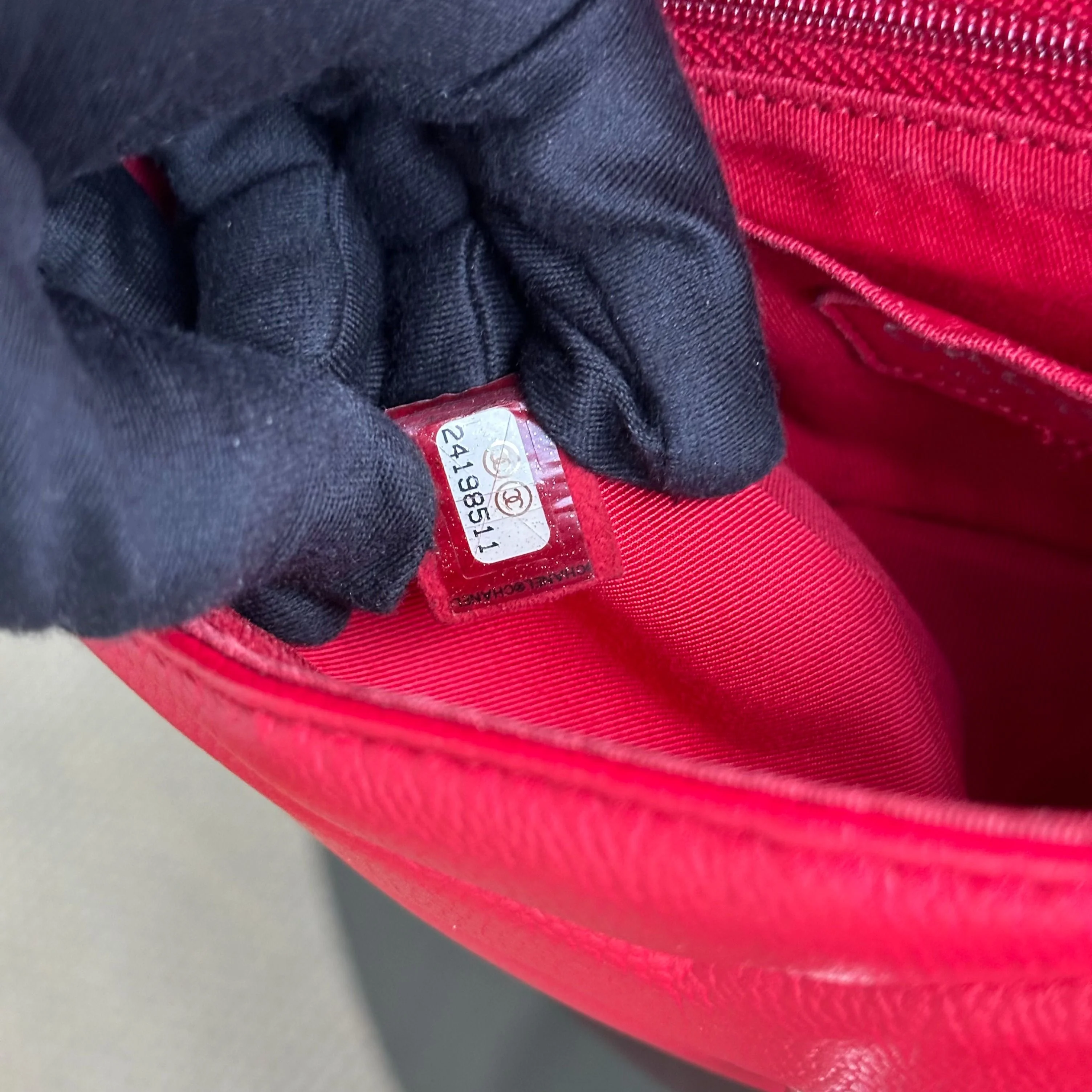 Chanel Caviar V Stitch Chevron Mini Square Seasonal Flap Red SHW No 24 - Best Luxury Designers