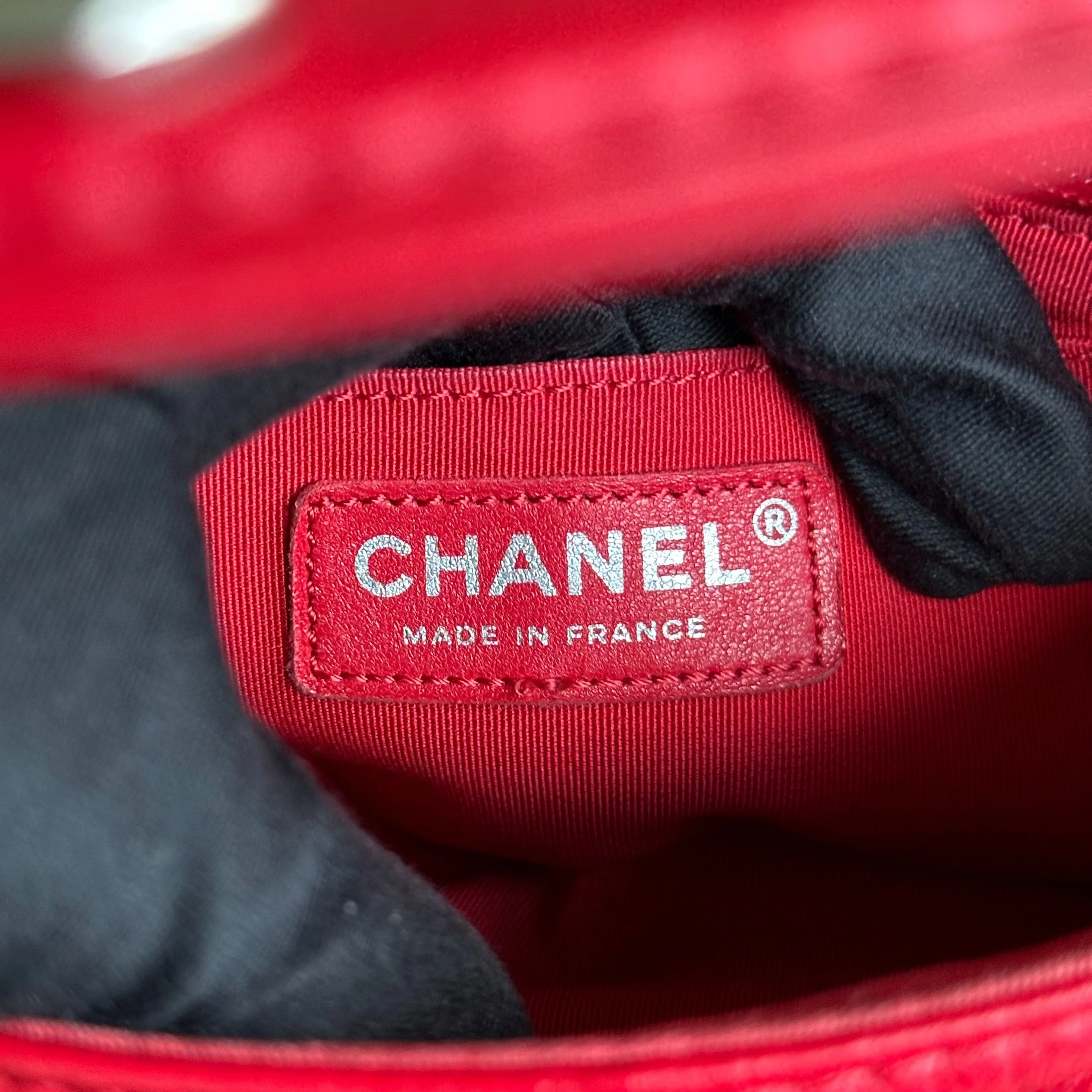 Chanel Caviar V Stitch Chevron Mini Square Seasonal Flap Red SHW No 24 - Best Luxury Designers