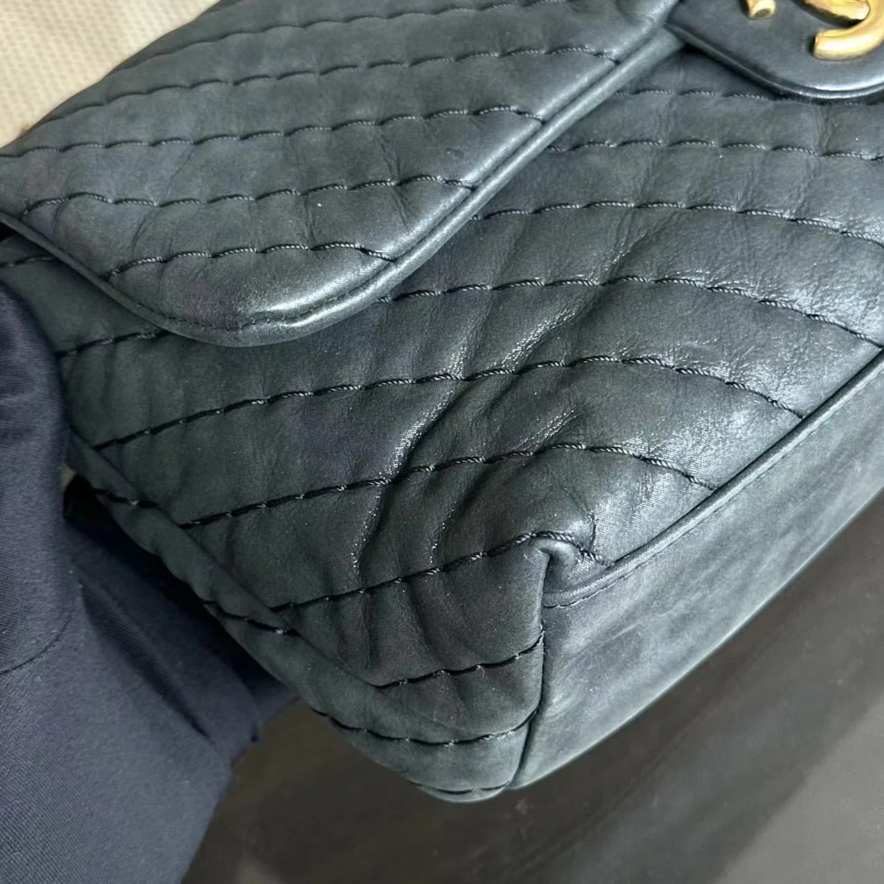 Chanel Chevron V-Stich Seasonal Classic Flap Black GHW NO 14 - Best Luxury Designers