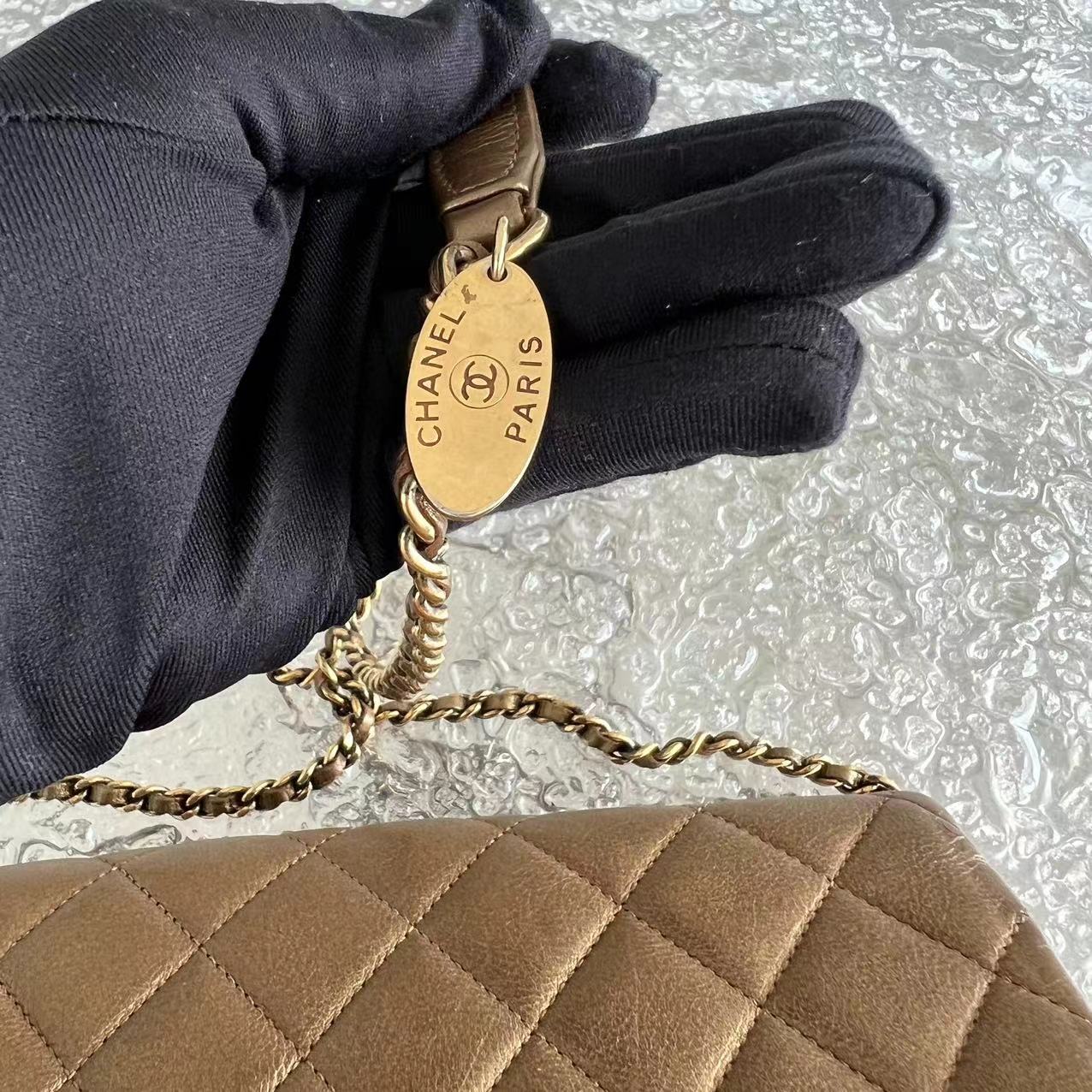 Chanel Classic Flap Seasonal Flap Medium 25CM Quilted Calfskin Bronze Golden Hardware Series 21 - Best Luxury Designers