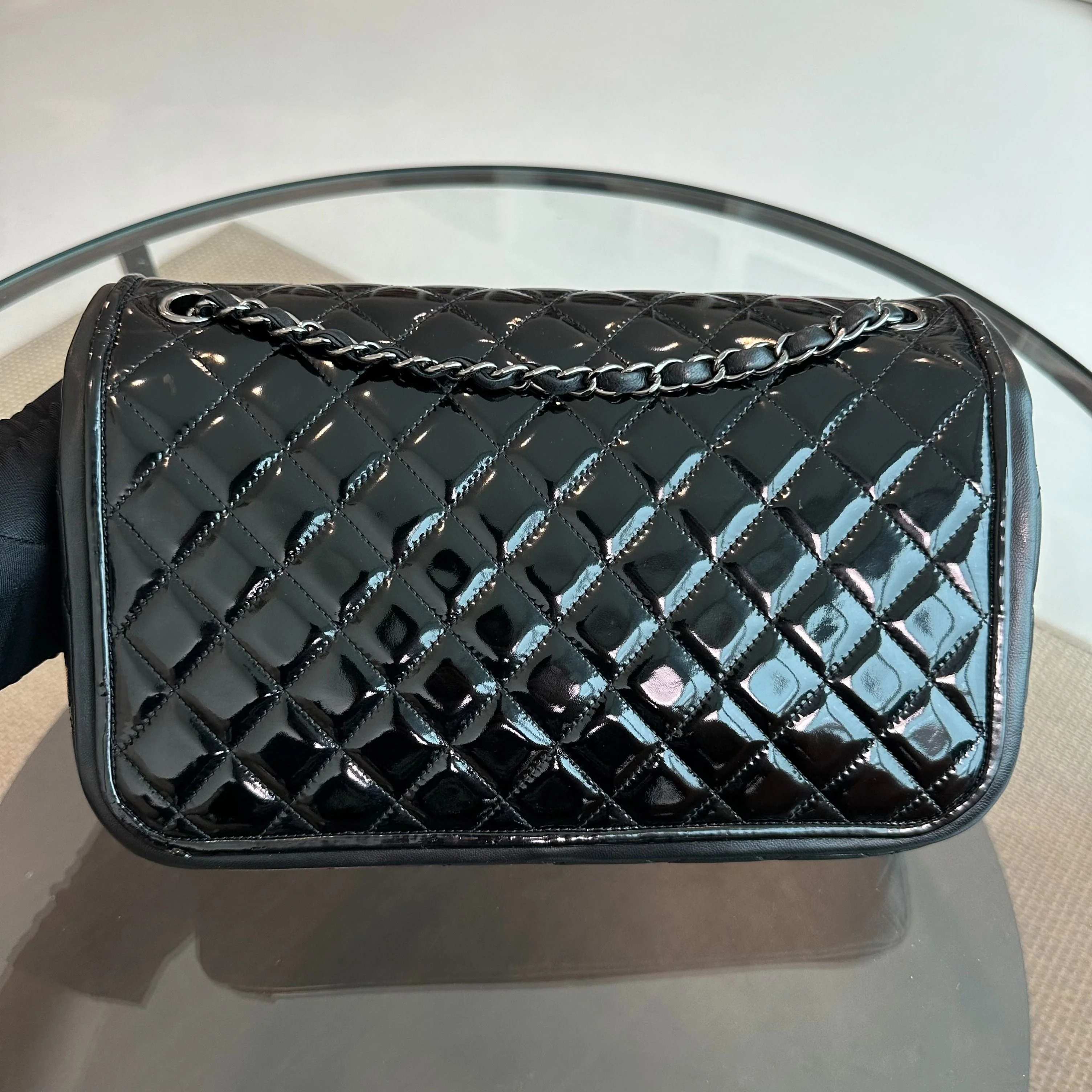 Chanel Classic Twist Timeless Jumbo Patent With Lambskin Black No 18 - Best Luxury Designers