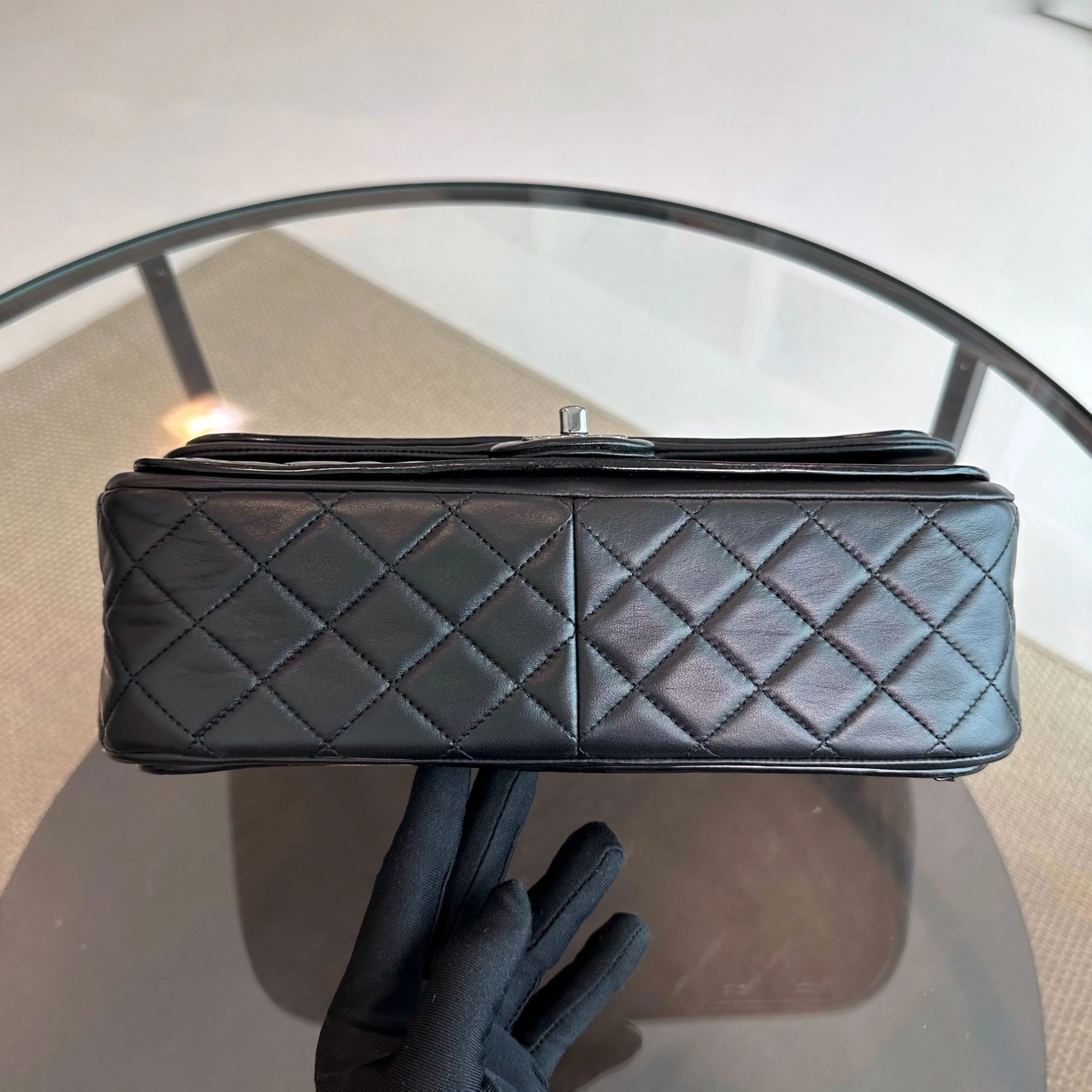 Chanel Classic Twist Timeless Jumbo Patent With Lambskin Black No 18 - Best Luxury Designers