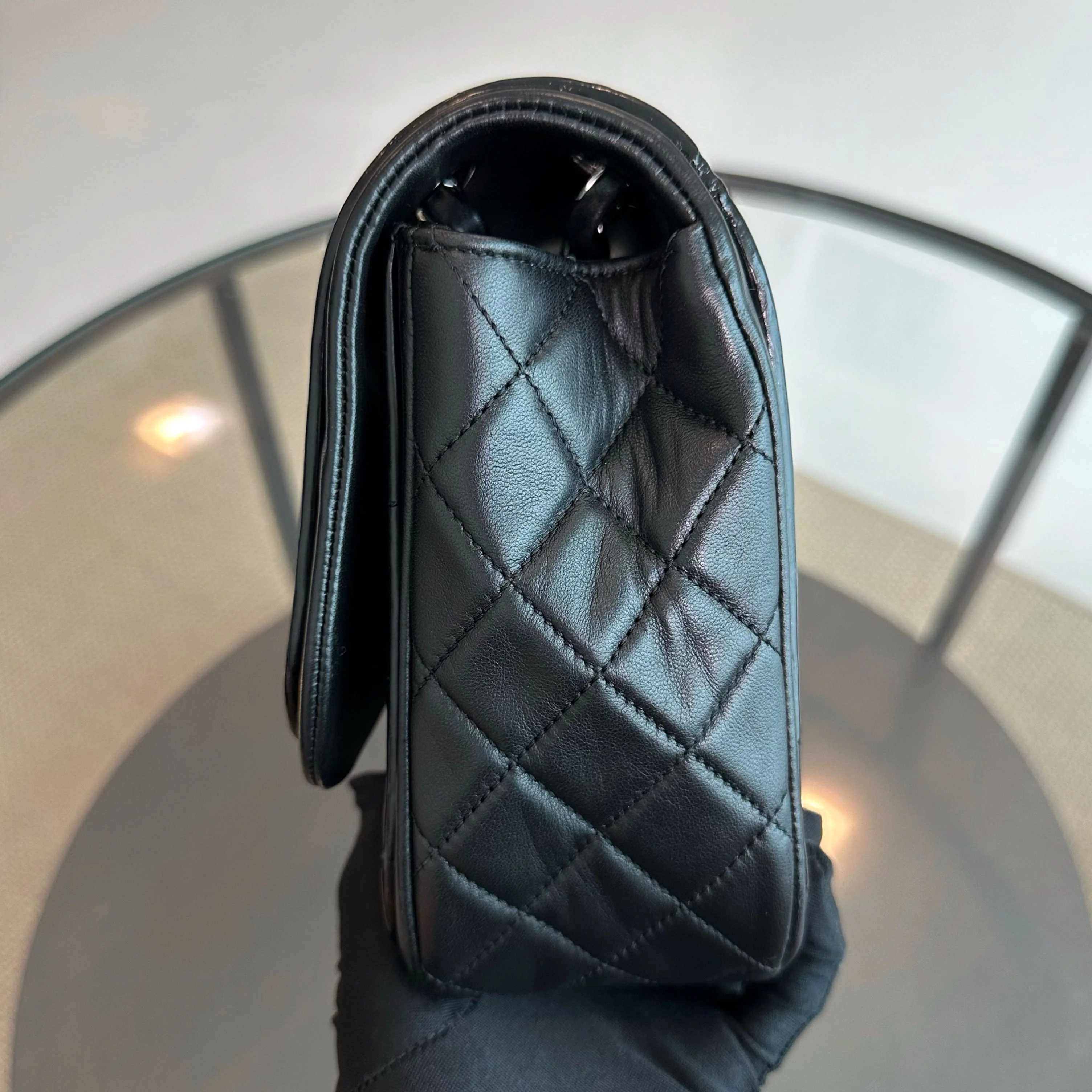 Chanel Classic Twist Timeless Jumbo Patent With Lambskin Black No 18 - Best Luxury Designers