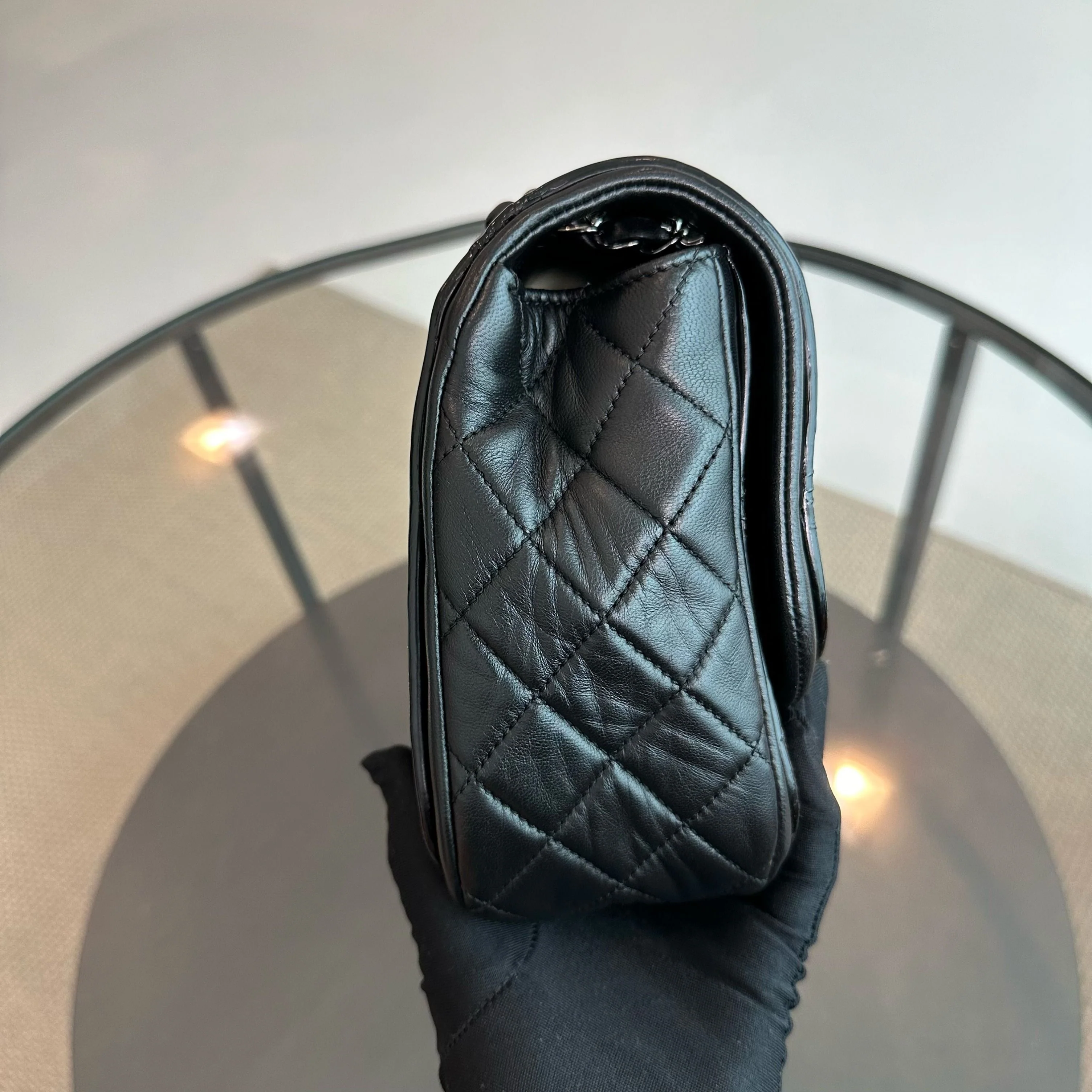 Chanel Classic Twist Timeless Jumbo Patent With Lambskin Black No 18 - Best Luxury Designers