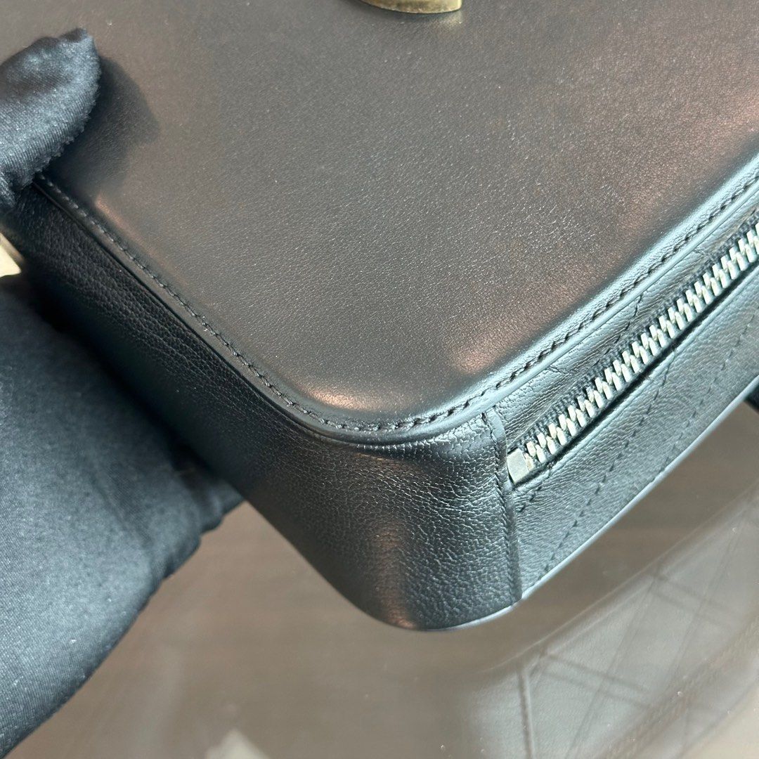 Chanel Coco Curve Vanity Case Calfskin Black GHW No 23 - Best Luxury Designers