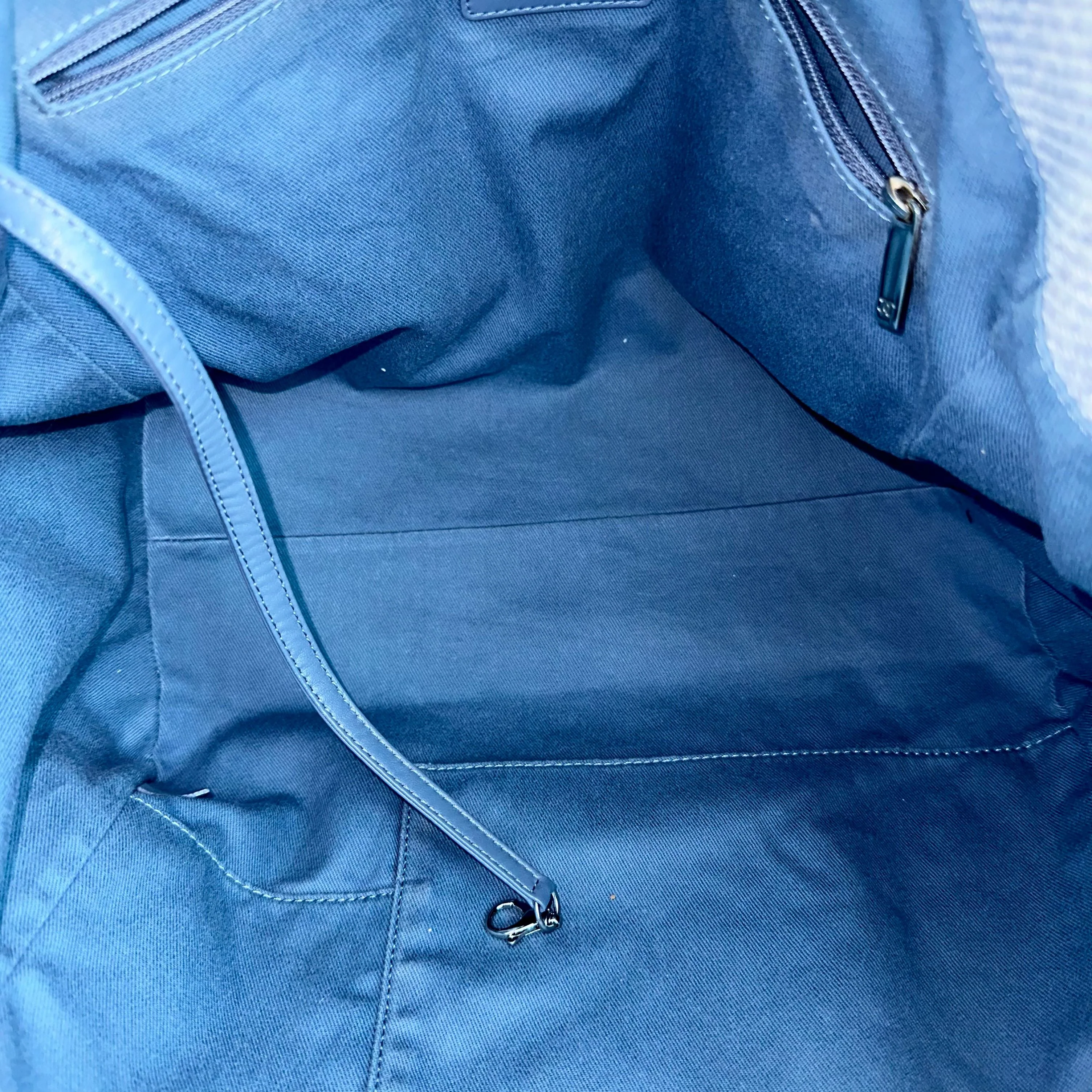 Chanel Deauville Large Light Blue Canvas SHW No 18 - Best Luxury Designers