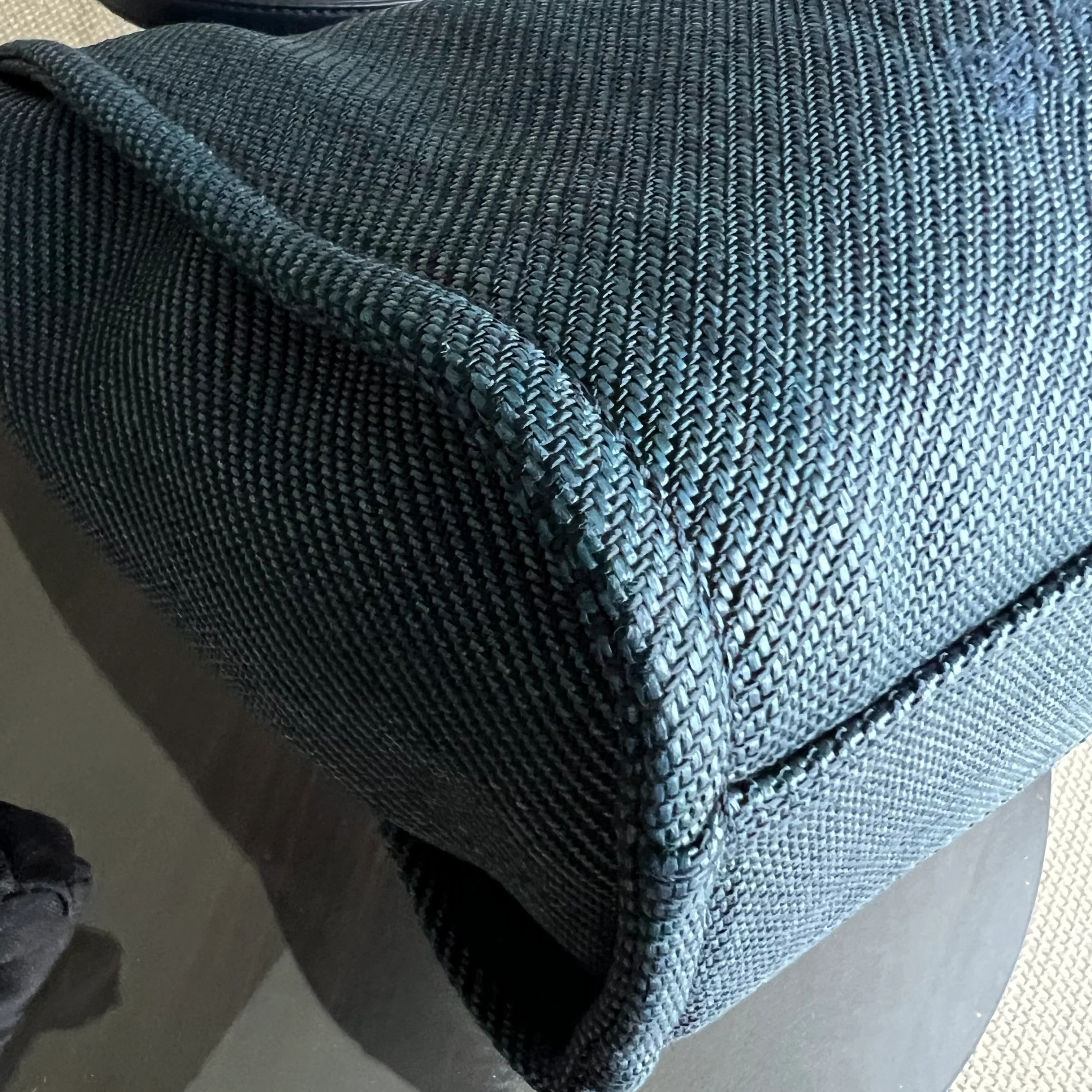 Chanel Deauville Small Tote Blue Canvas Silver Hardware Series 30 - Best Luxury Designers