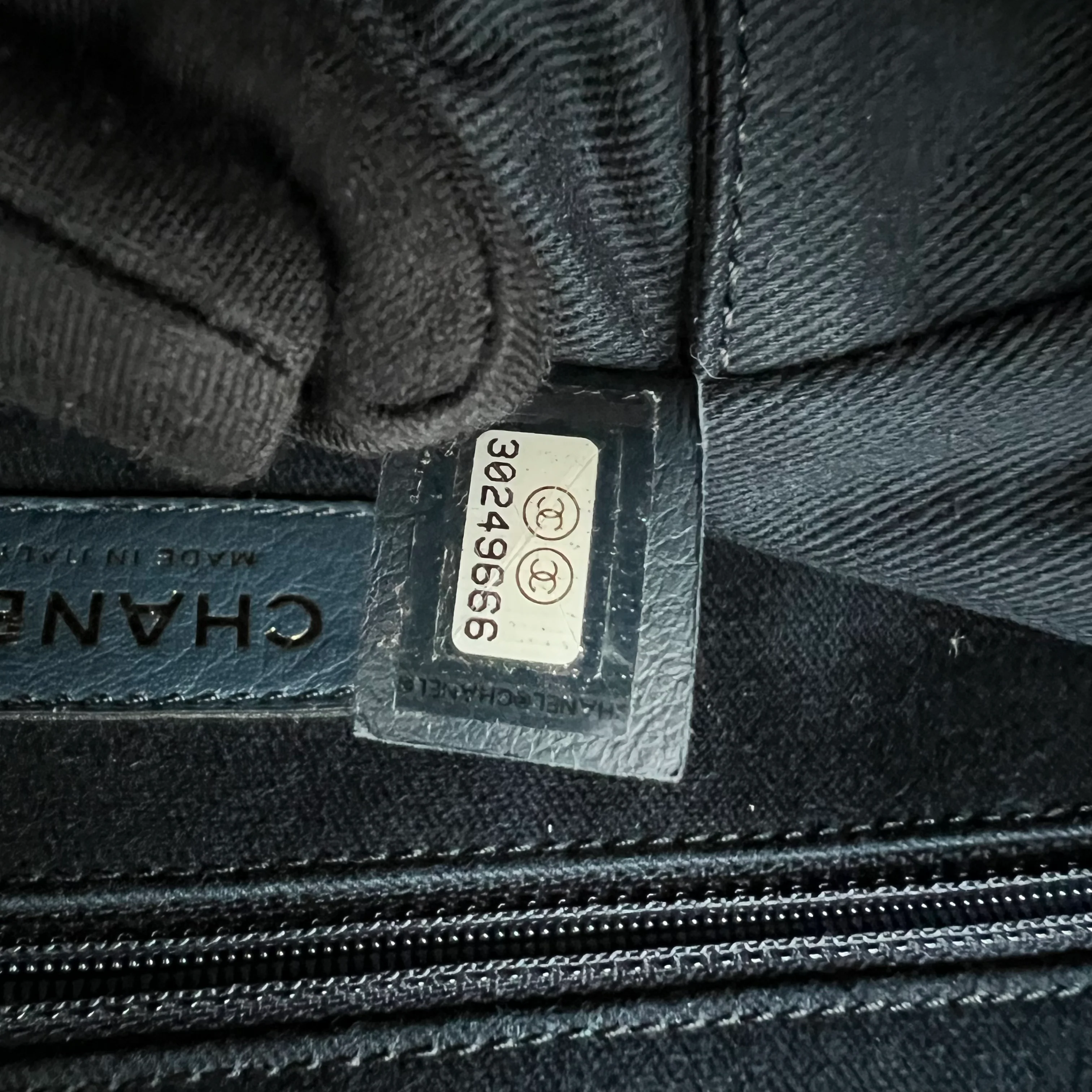 Chanel Deauville Small Tote Blue Canvas Silver Hardware Series 30 - Best Luxury Designers