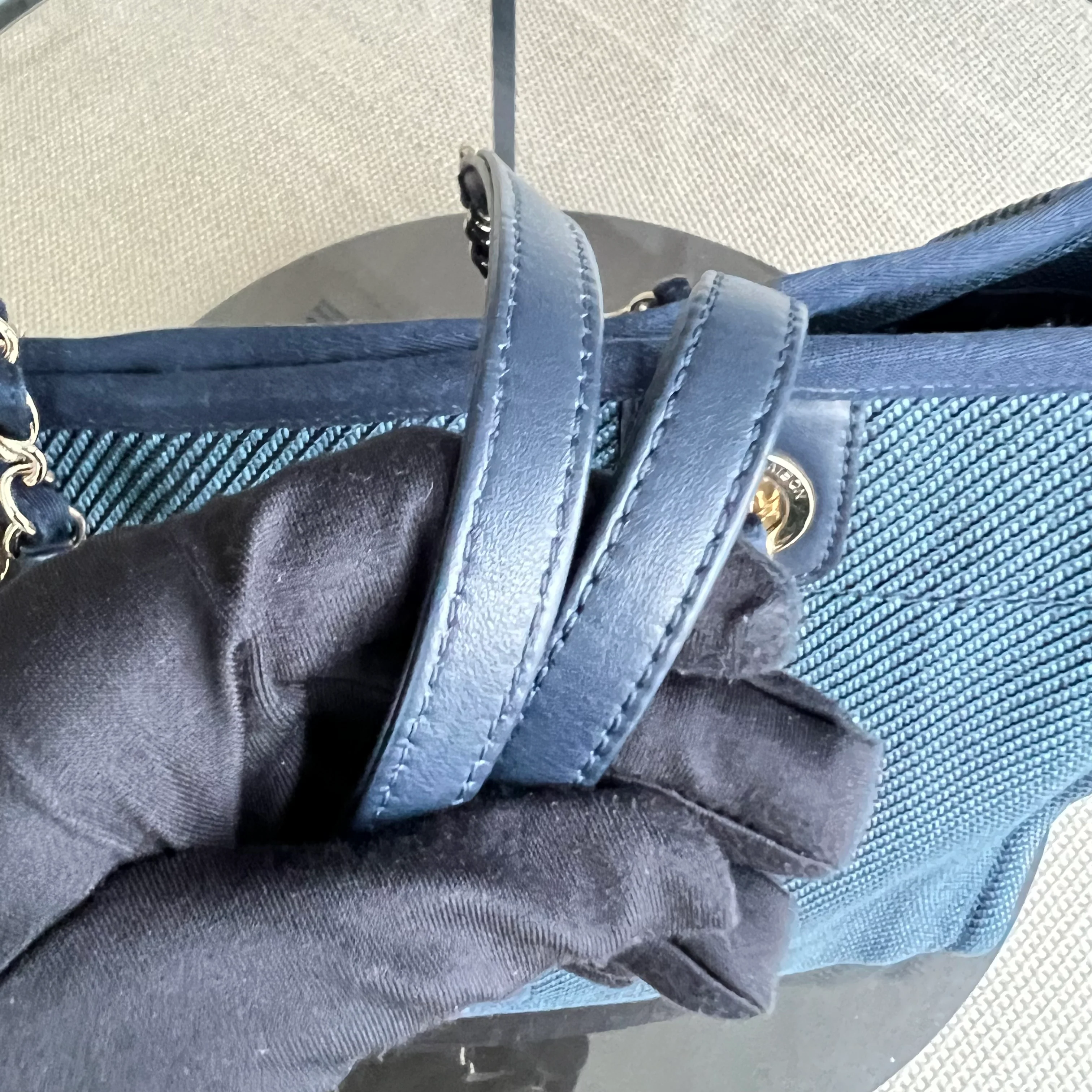 Chanel Deauville Small Tote Blue Canvas Silver Hardware Series 30 - Best Luxury Designers