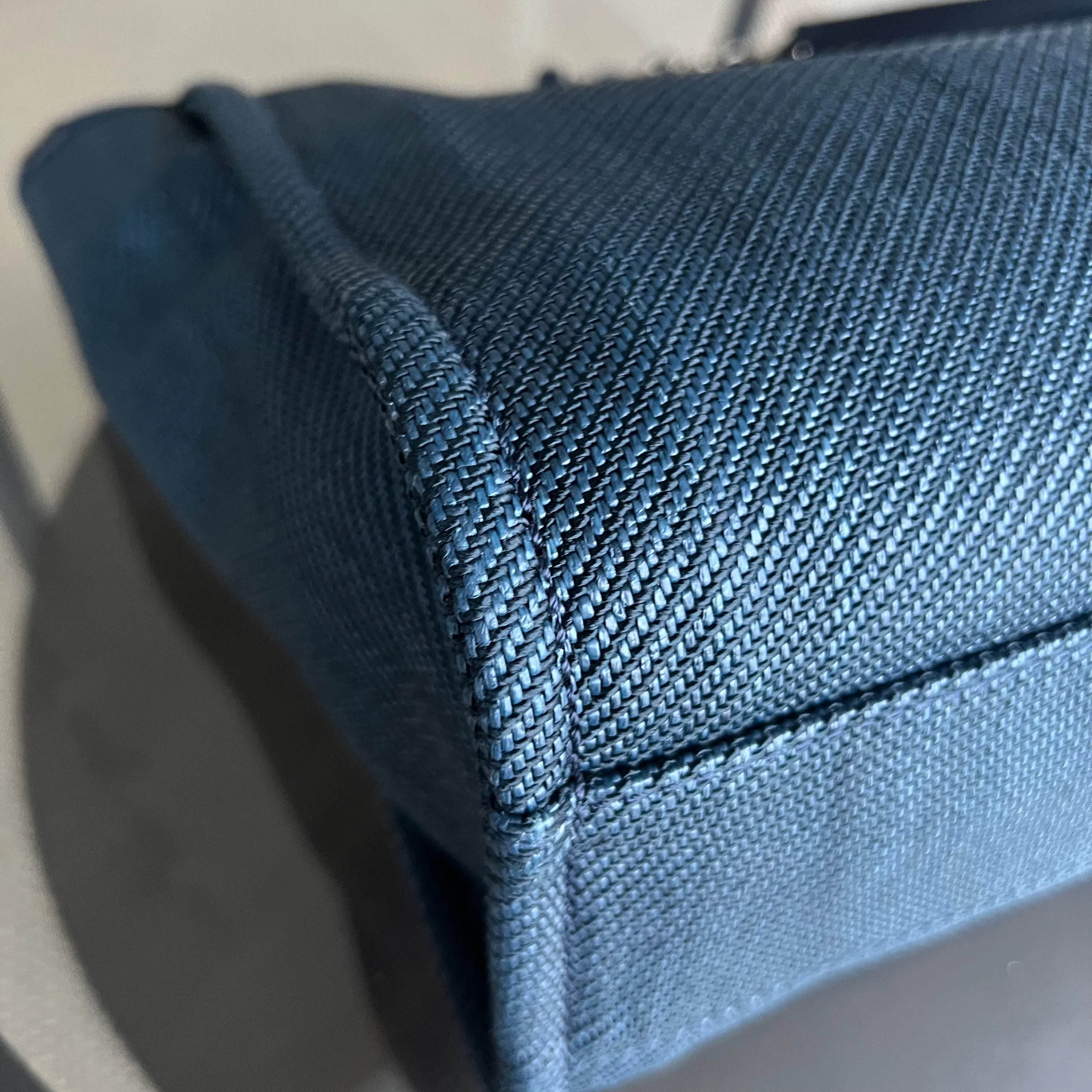 Chanel Deauville Small Tote Blue Canvas Silver Hardware Series 30 - Best Luxury Designers