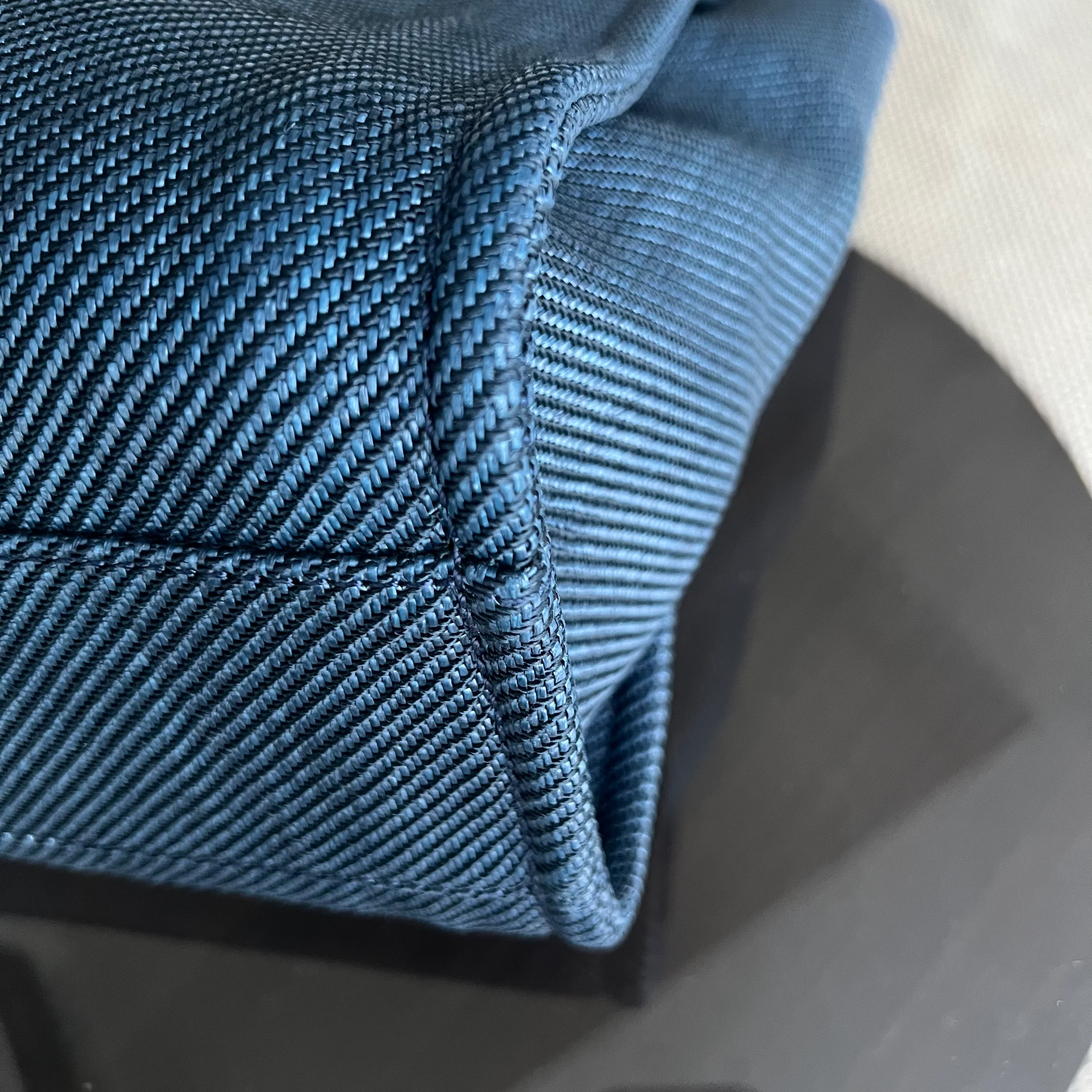 Chanel Deauville Small Tote Blue Canvas Silver Hardware Series 30 - Best Luxury Designers