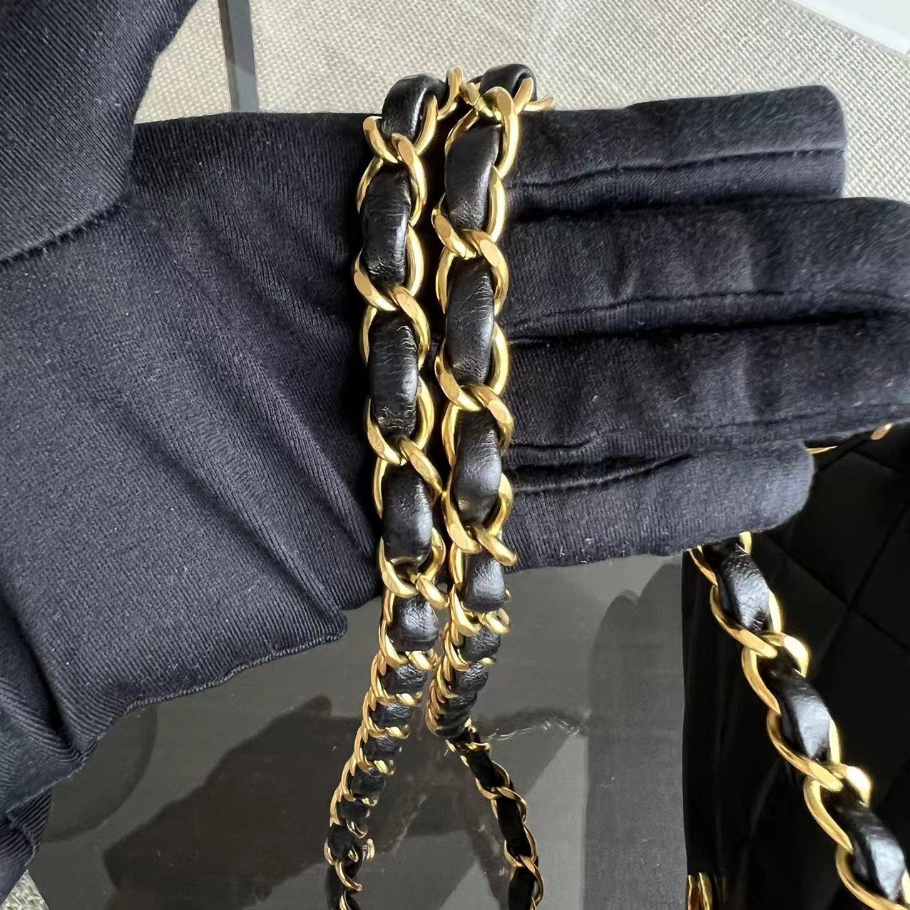 Chanel Diana Medium Quilted Lambskin Black Golden Hardware Series 3 - Best Luxury Designers