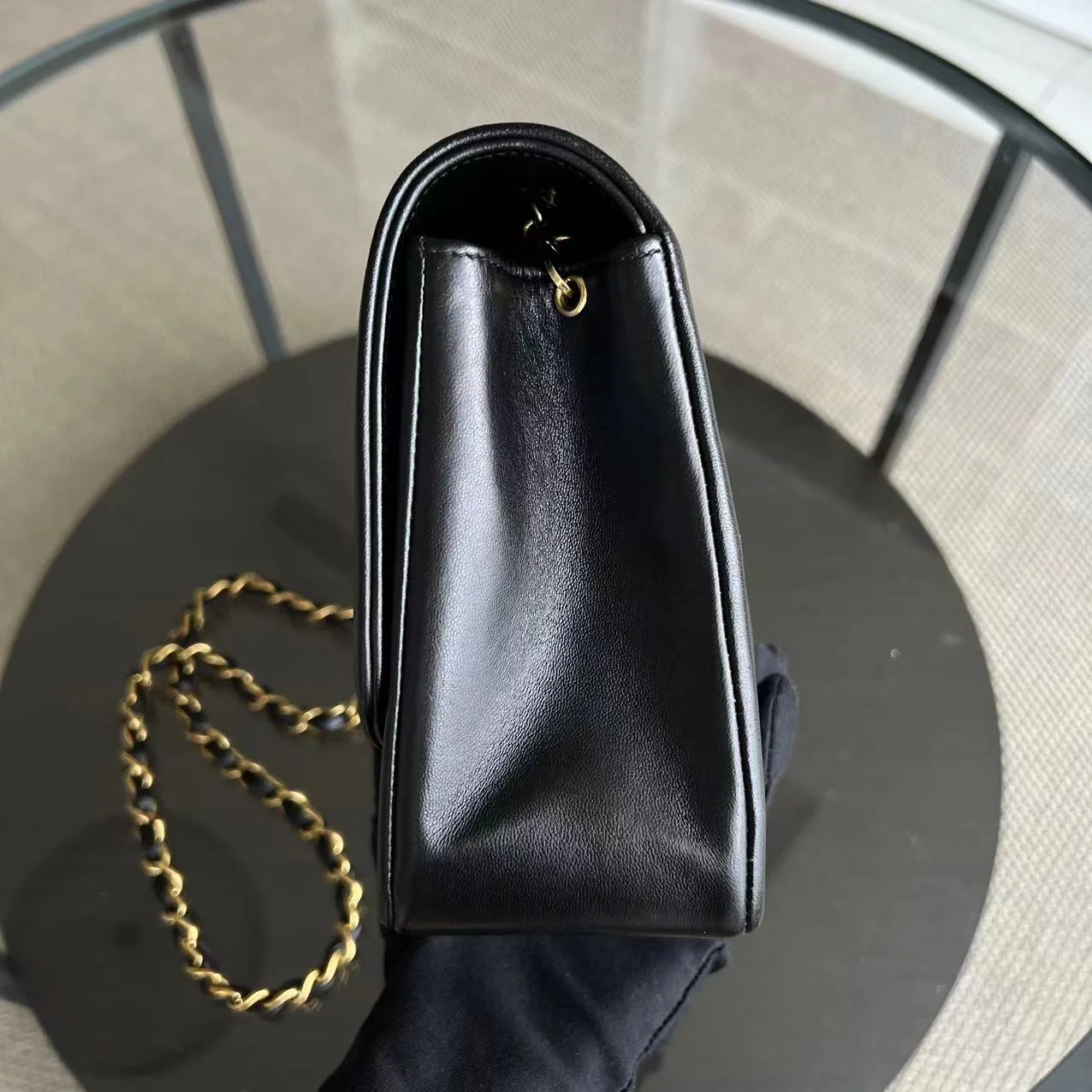 Chanel Diana Medium Quilted Lambskin Black Golden Hardware Series 3 - Best Luxury Designers