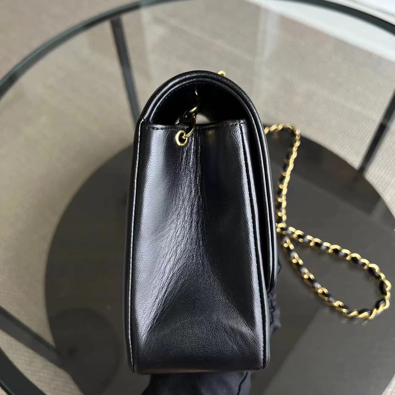 Chanel Diana Medium Quilted Lambskin Black Golden Hardware Series 3 - Best Luxury Designers