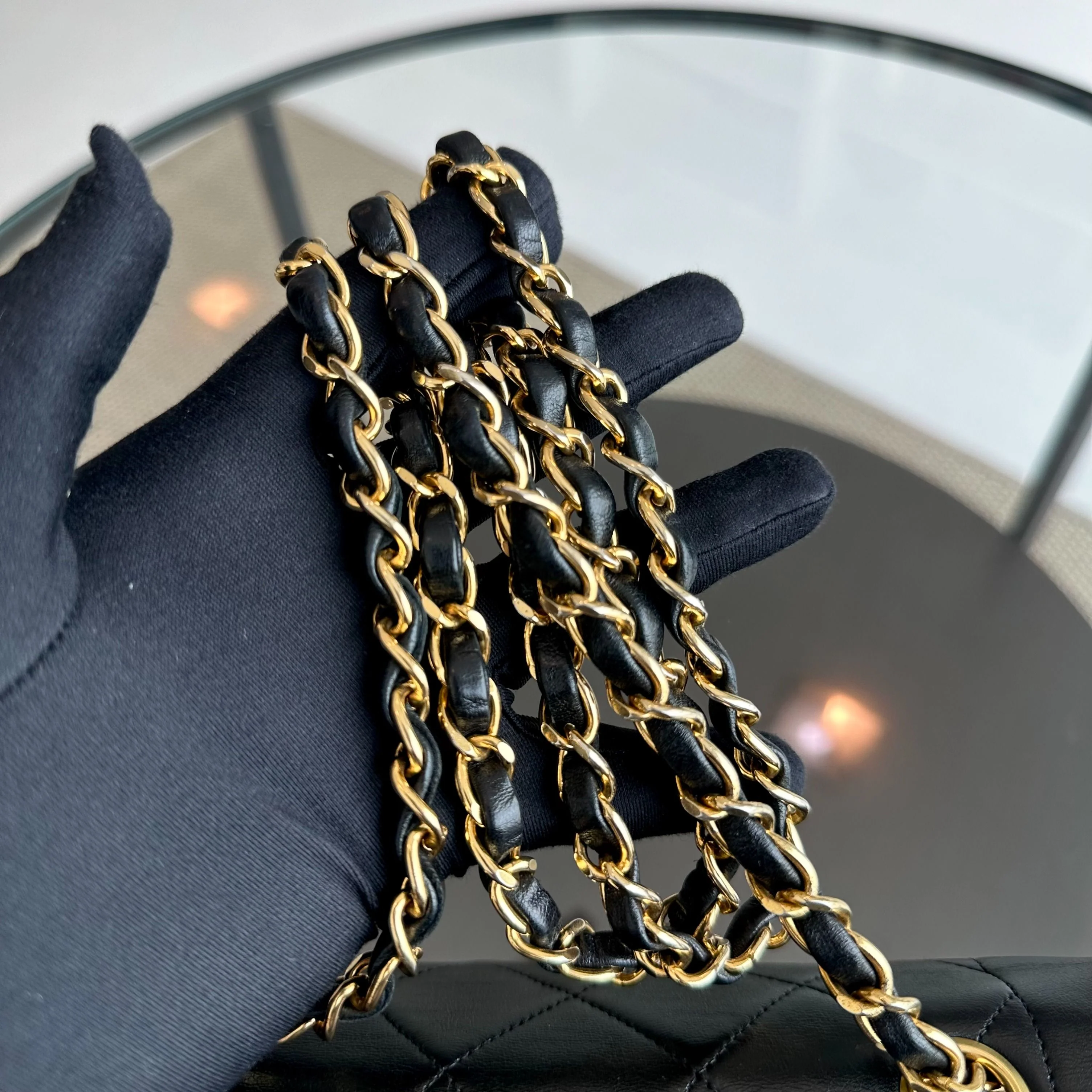 Chanel Diana Medium Vintage 24K Gold Quilted Lambskin Flap Black GHW No 2 - Best Luxury Designers