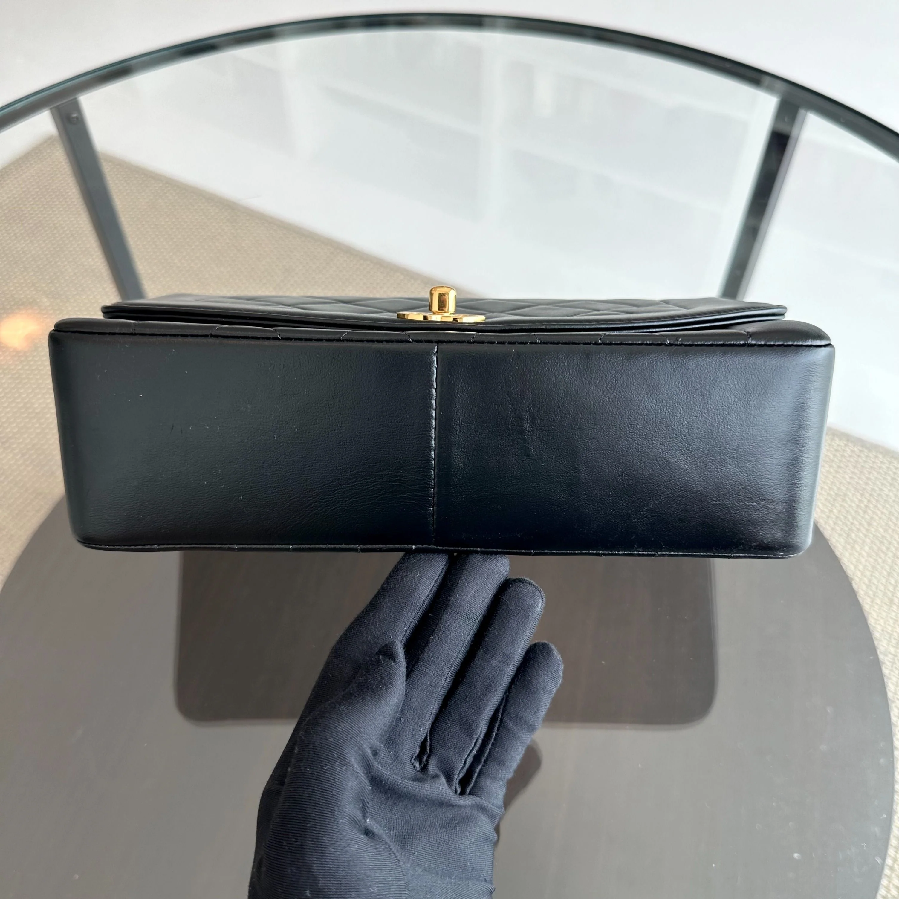 Chanel Diana Medium Vintage 24K Gold Quilted Lambskin Flap Black GHW No 2 - Best Luxury Designers