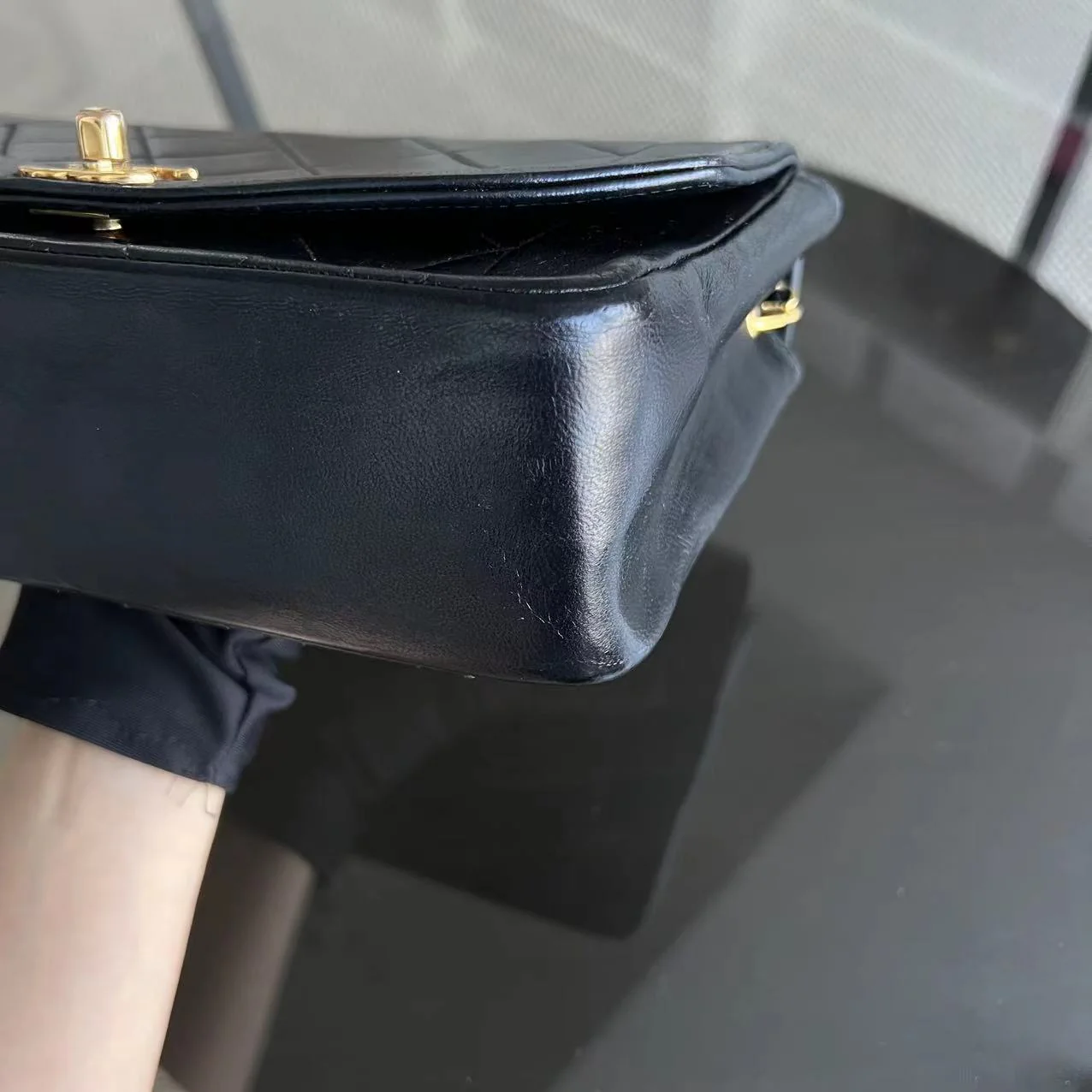 Chanel Diana Small 23CM Vintage Quilted Lambskin Black Golden Hardware Series 2 - Best Luxury Designers