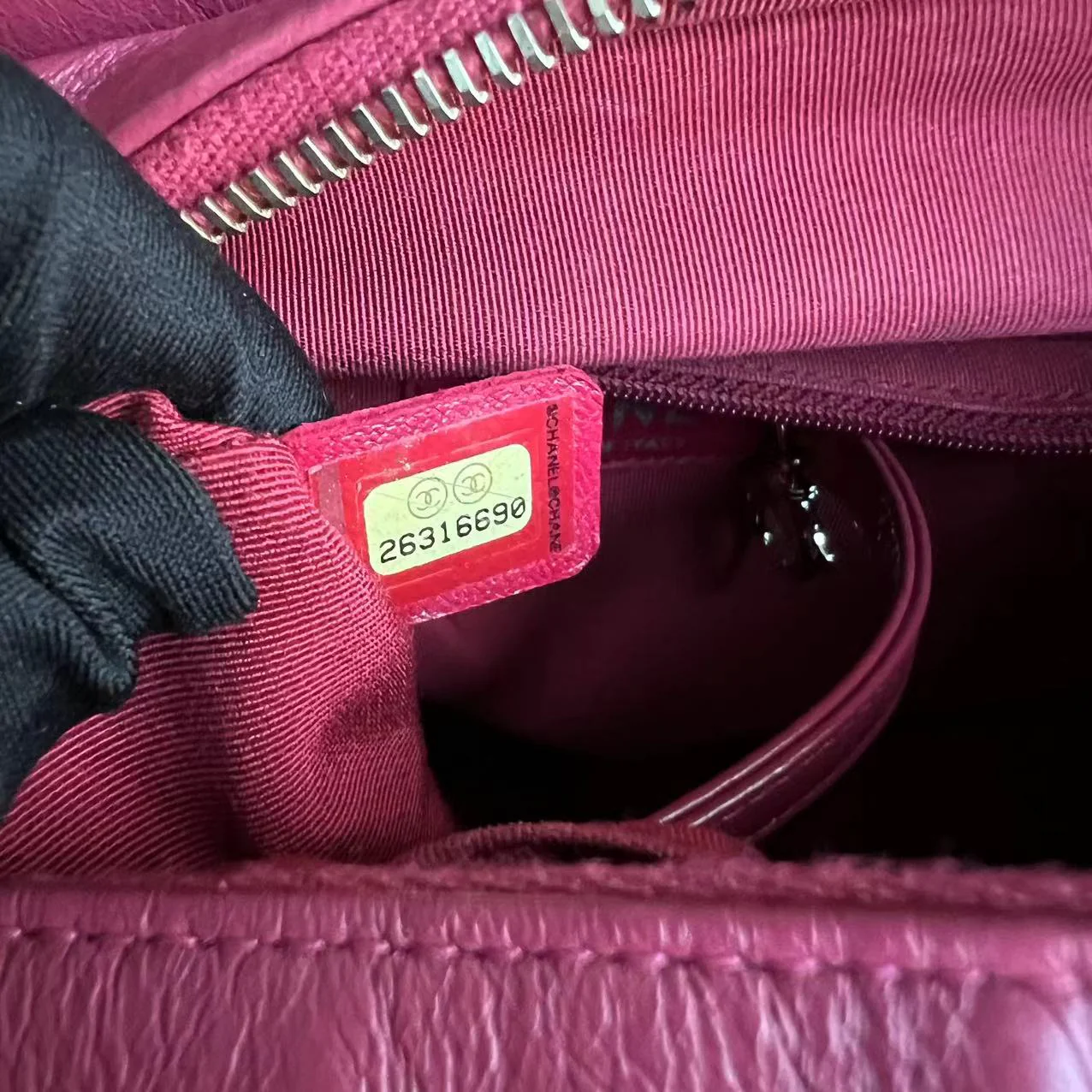 Chanel Gabrielle Medium 27CM Chevron Calfskin Hot Pink Two-tone Hardware Series 26 - Best Luxury Designers