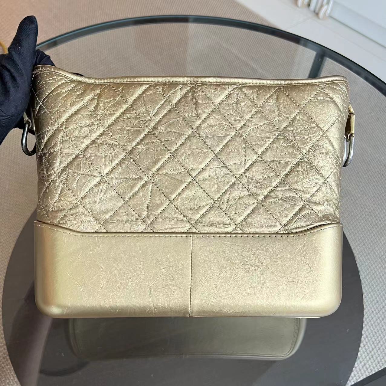 Chanel Gabrielle Medium 28CM Quilted Calfskin Gold GHW - Best Luxury Designers