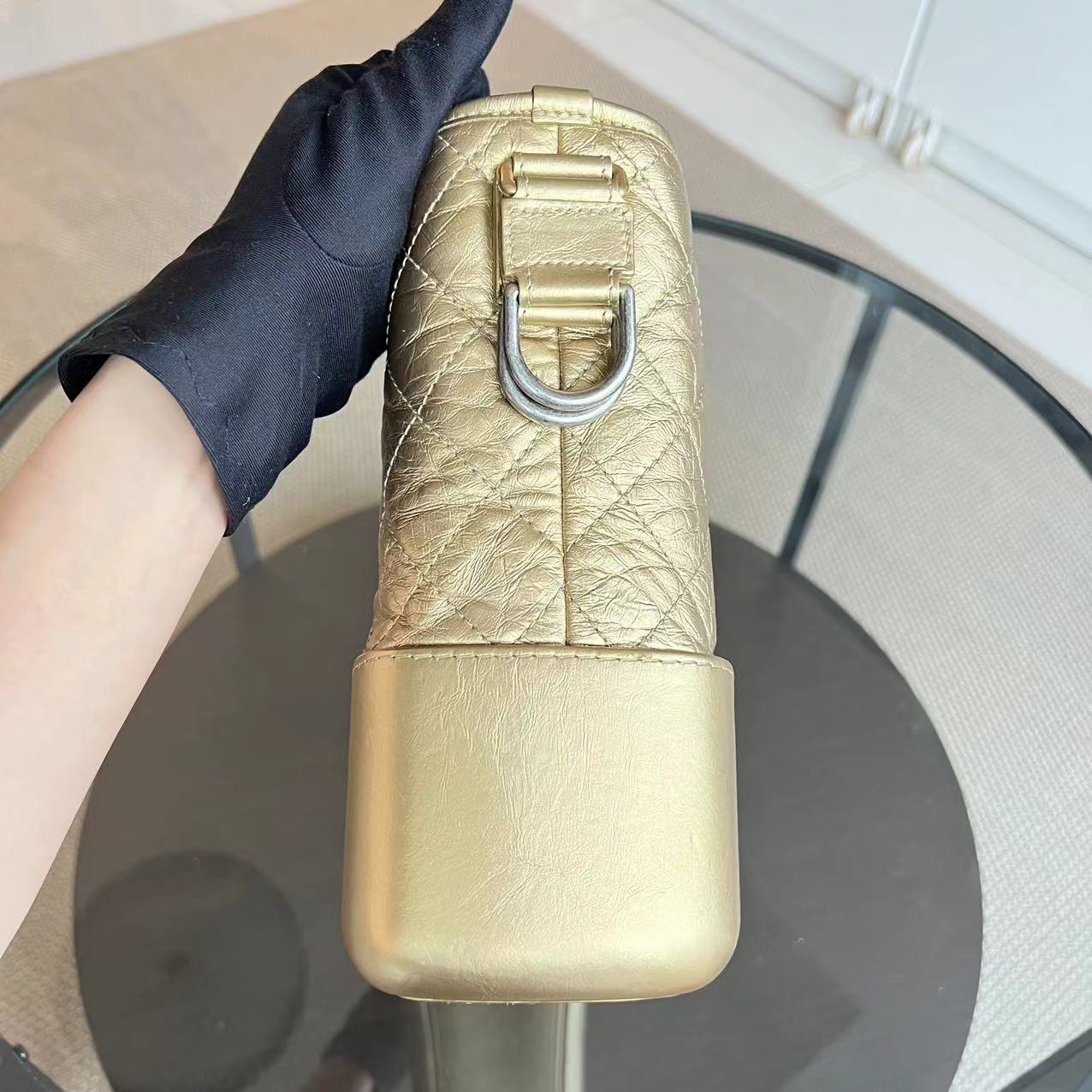 Chanel Gabrielle Medium 28CM Quilted Calfskin Gold GHW - Best Luxury Designers