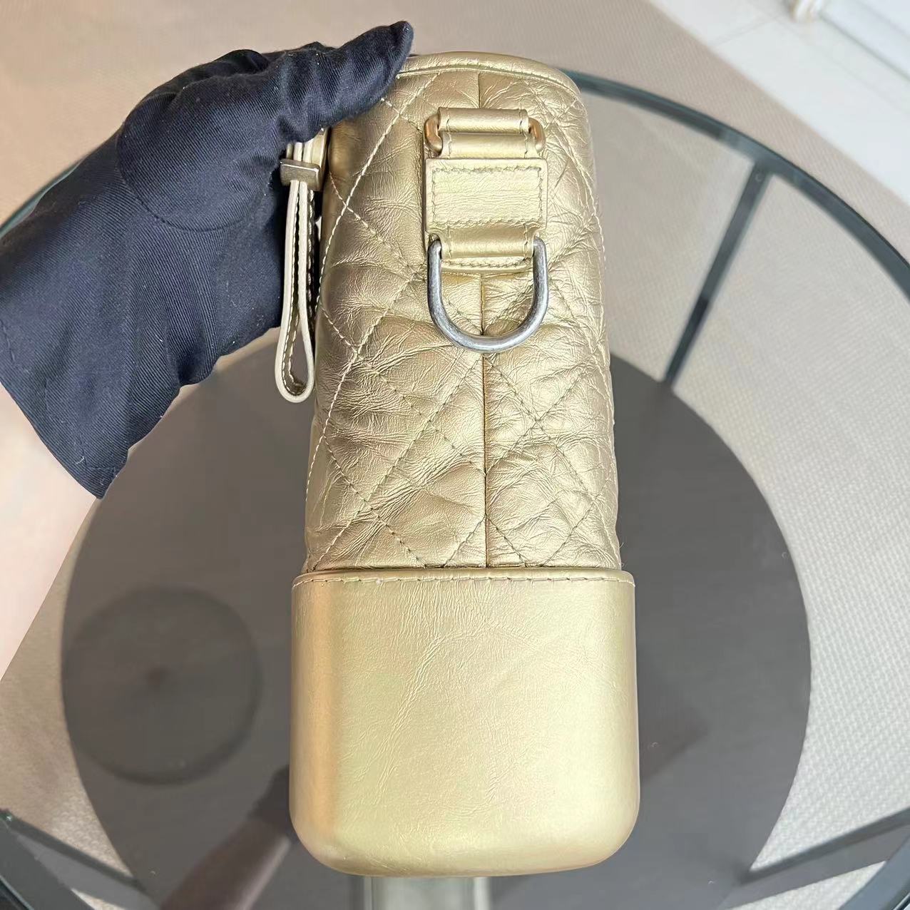 Chanel Gabrielle Medium 28CM Quilted Calfskin Gold GHW - Best Luxury Designers