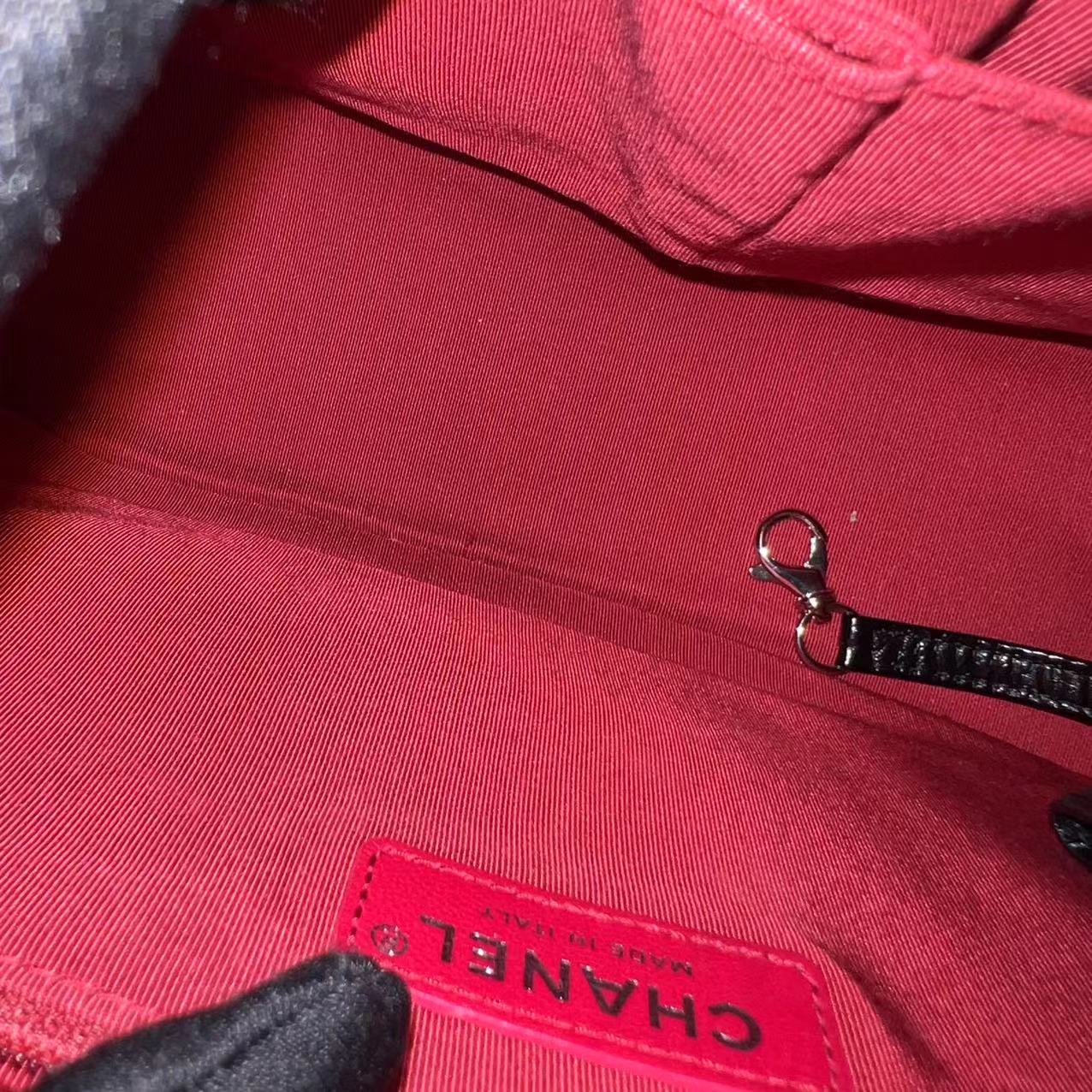 Chanel Gabrielle Medium Quilted Calfskin Blue Black Two-Tone Hardware Series 26 - Best Luxury Designers