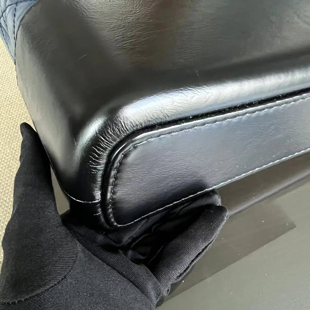 Chanel Gabrielle Medium Quilted Calfskin Blue Black Two-Tone Hardware Series 26 - Best Luxury Designers