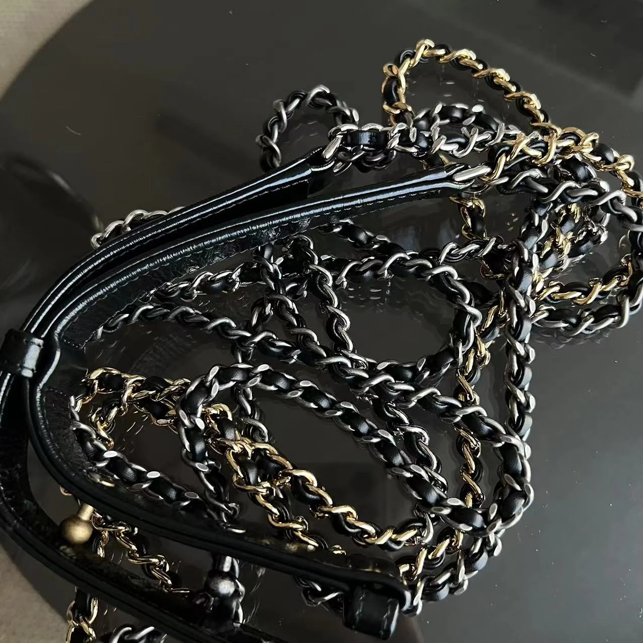 Chanel Gabrielle Small Hobo Chevron Calfskin Black GHW No 26 - Best Luxury Designers