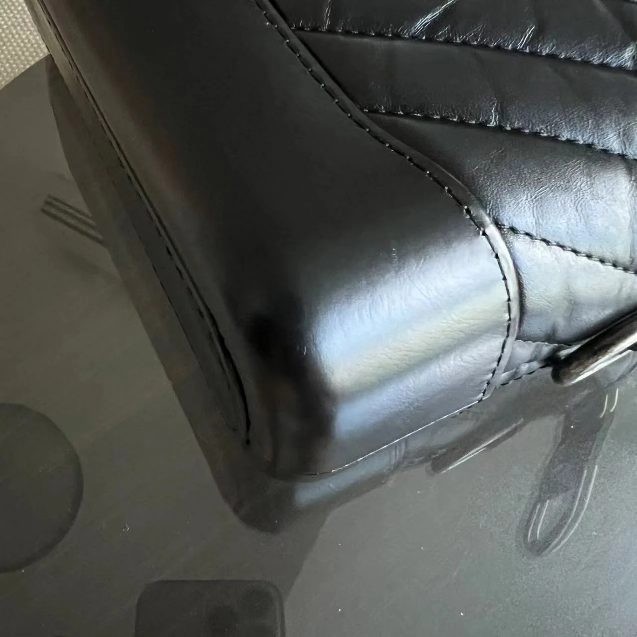 Chanel Gabrielle Small Hobo Chevron Calfskin Black GHW No 26 - Best Luxury Designers