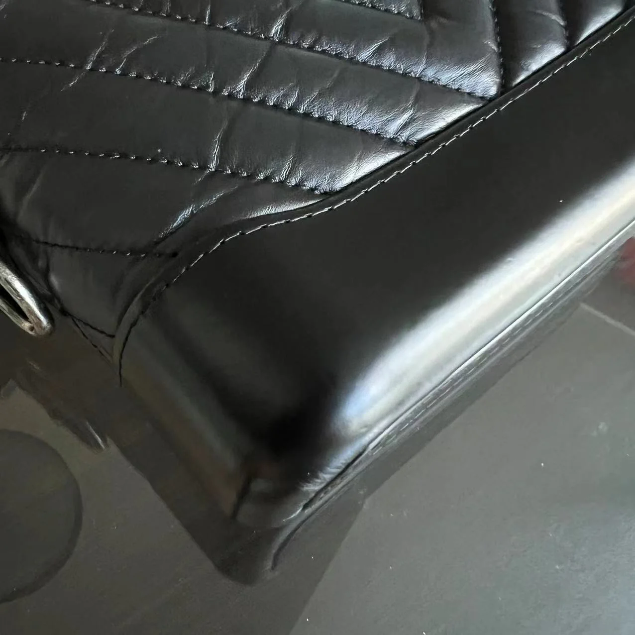 Chanel Gabrielle Small Hobo Chevron Calfskin Black GHW No 26 - Best Luxury Designers