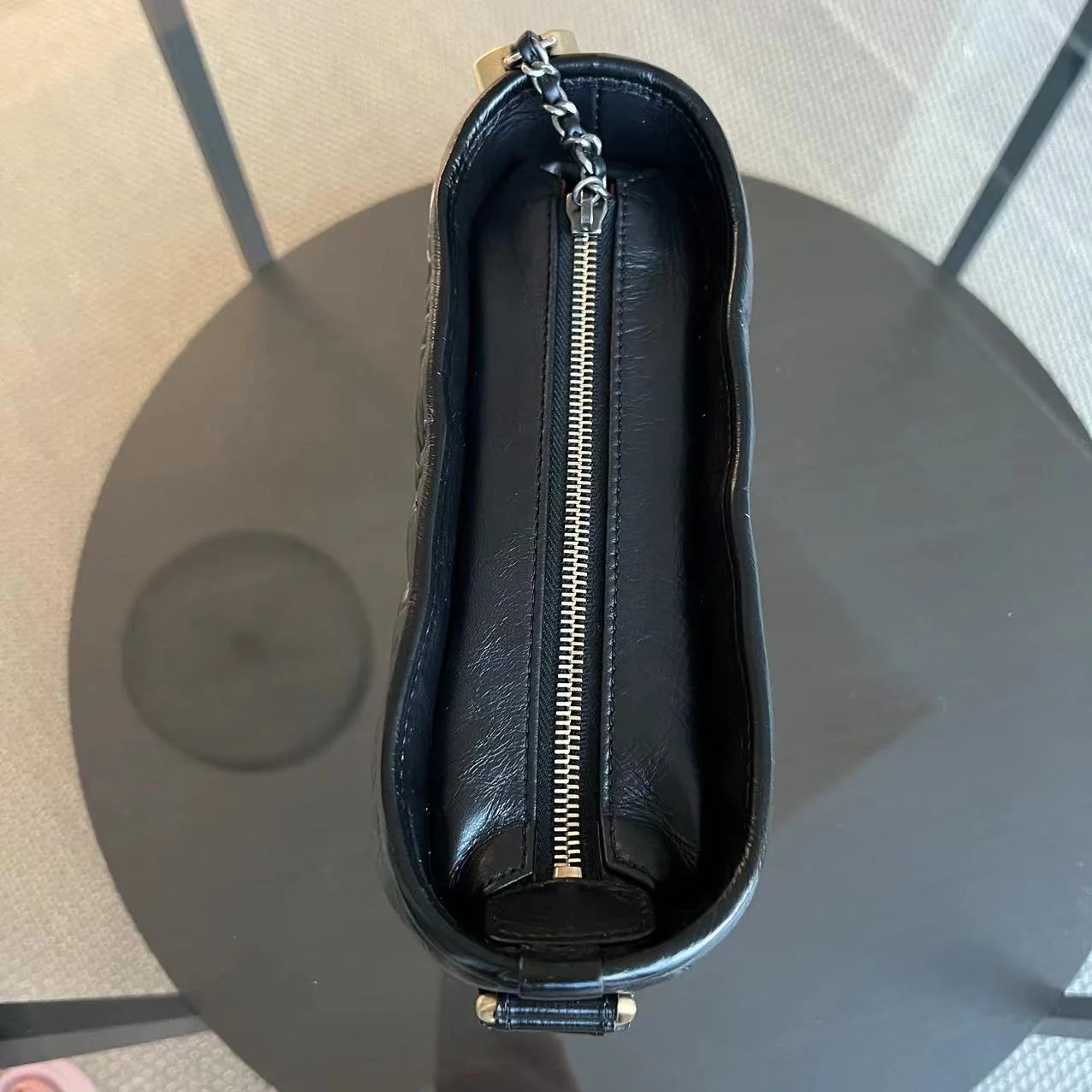 Chanel Gabrielle Small Hobo Chevron Calfskin Black GHW No 26 - Best Luxury Designers