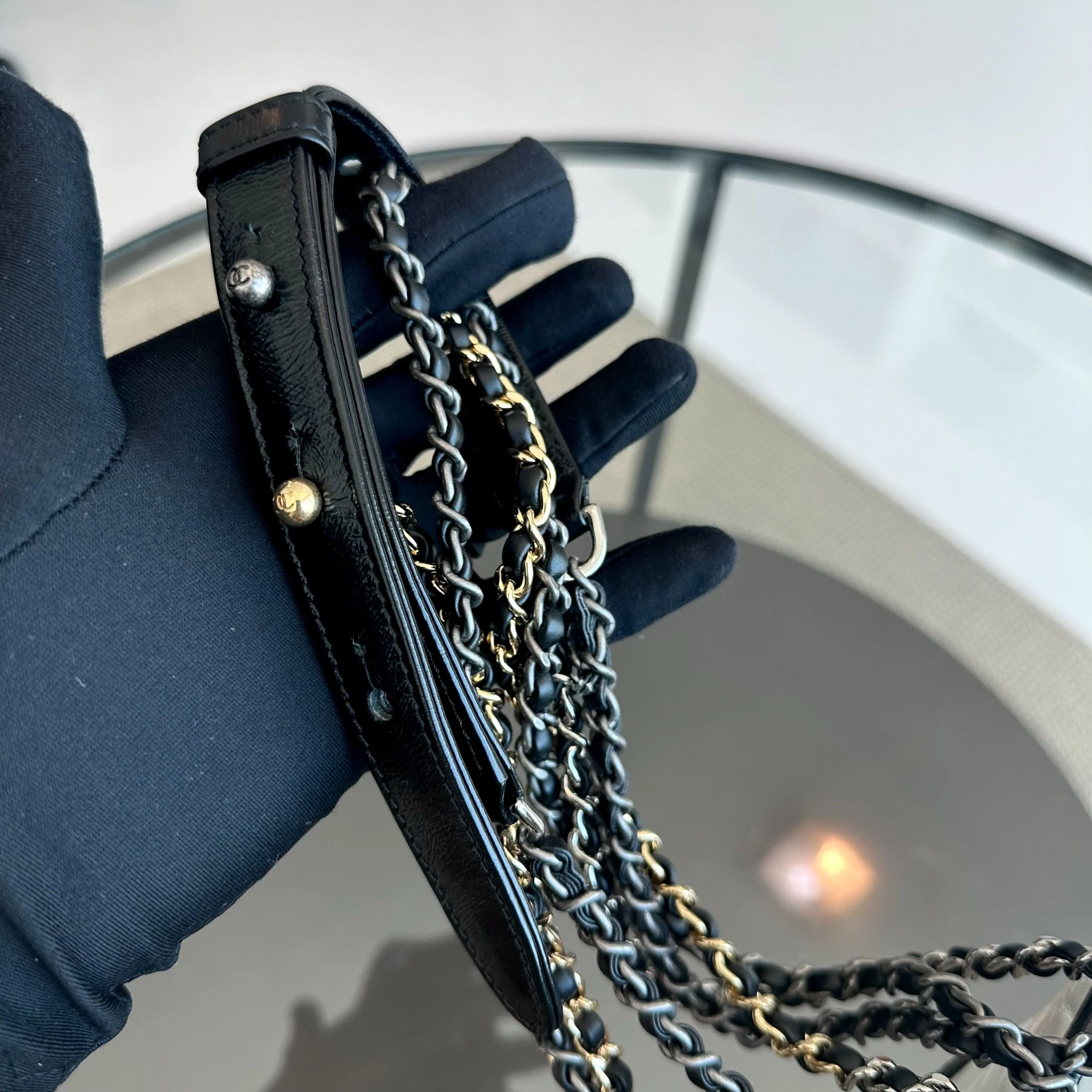 Chanel Gabrielle Small Hobo Quilted Aged Calfskin White Black No 23 - Best Luxury Designers